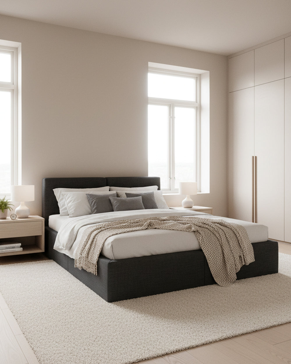 NoirHaven Storage  Bed