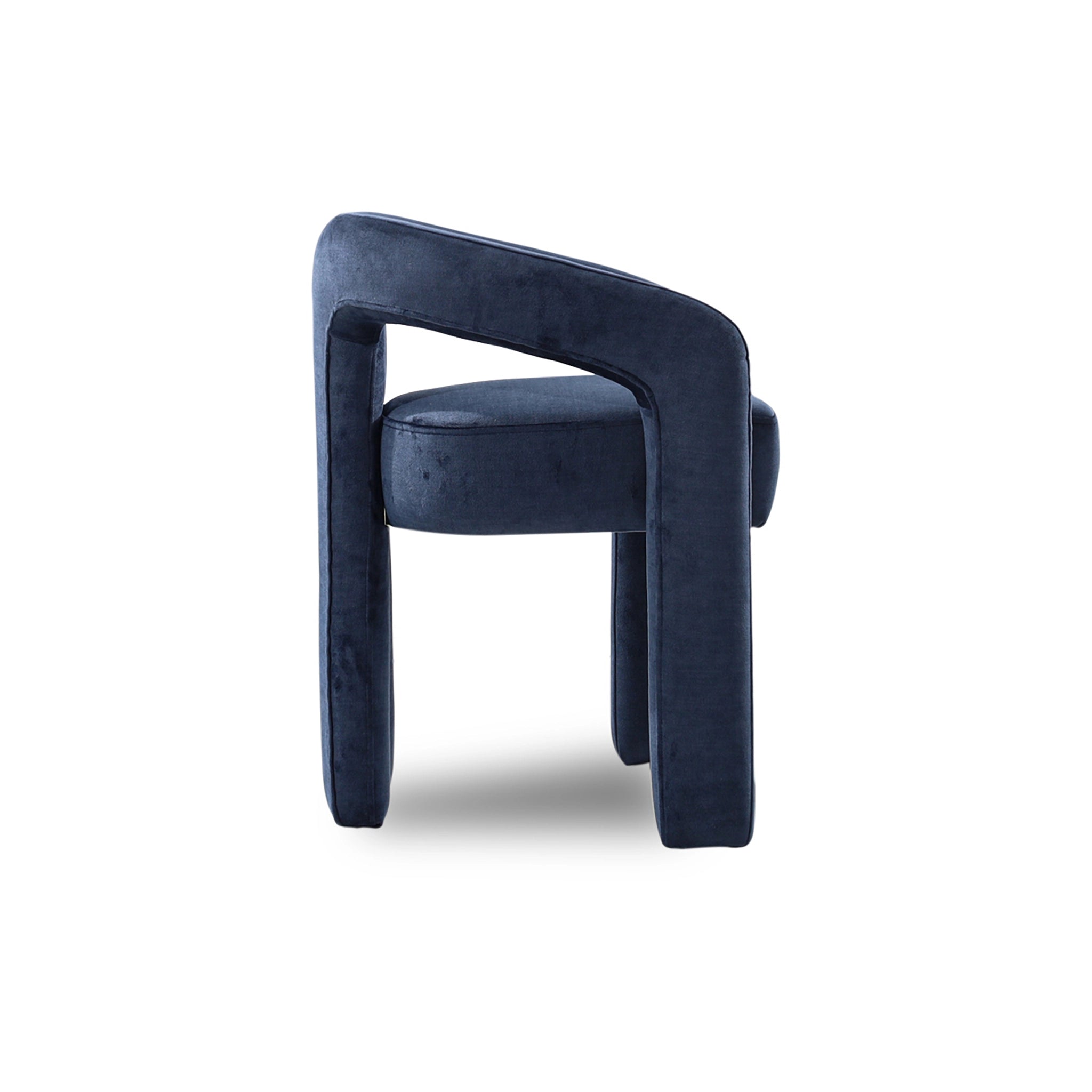 Blue chair on a white background