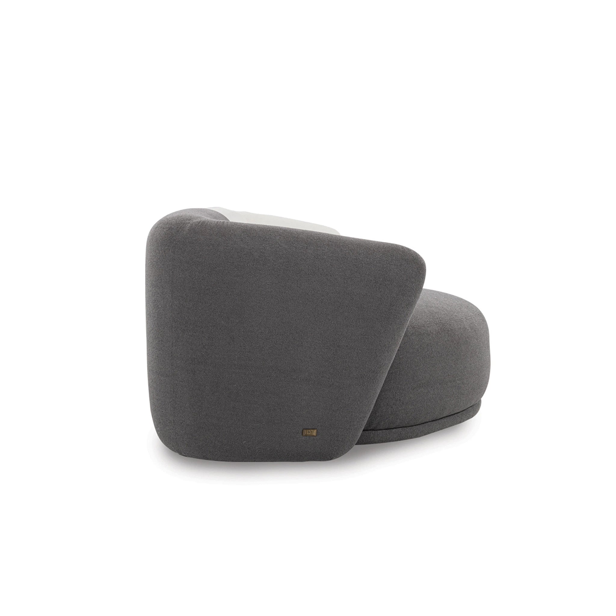 Gray car seat cover on a white background