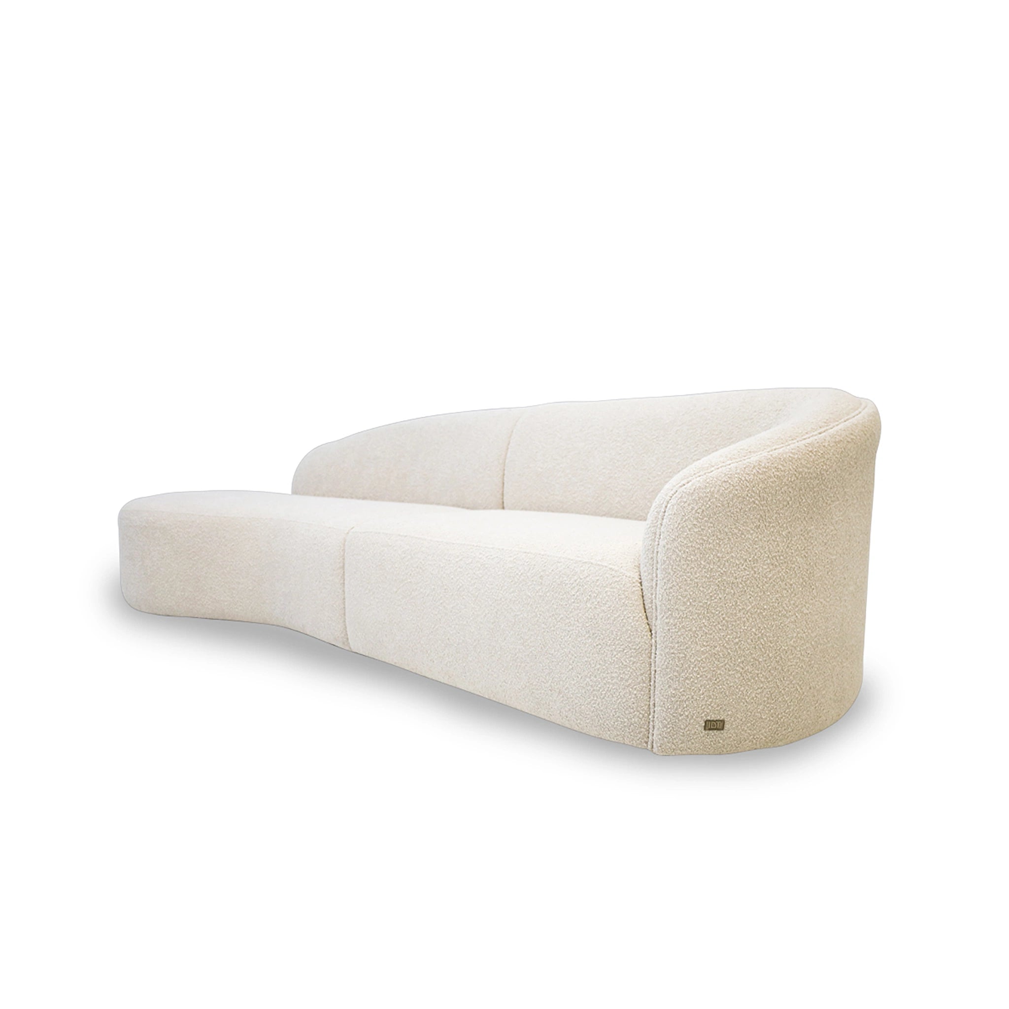 Beige sofa on a white background