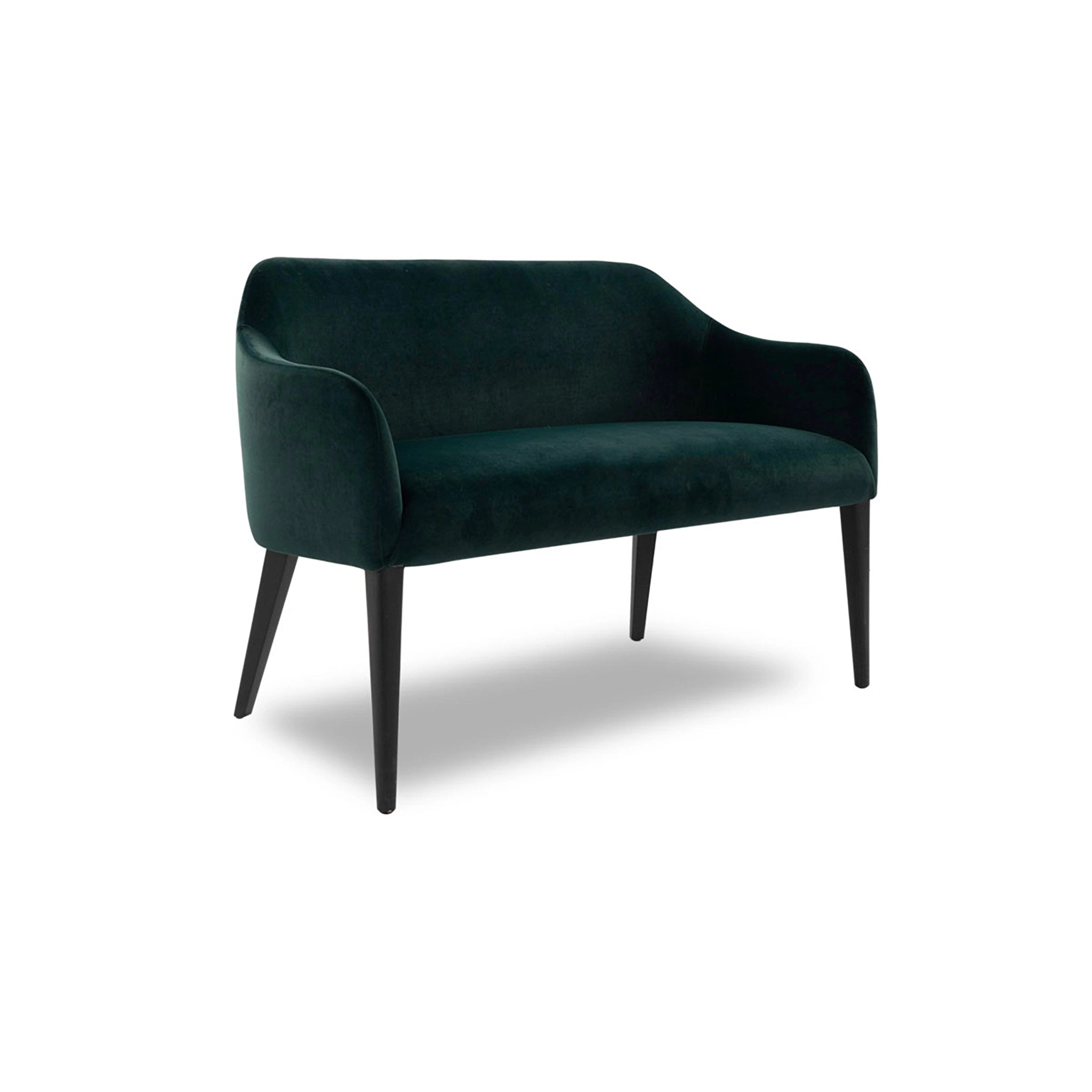 Green armchair on a white background