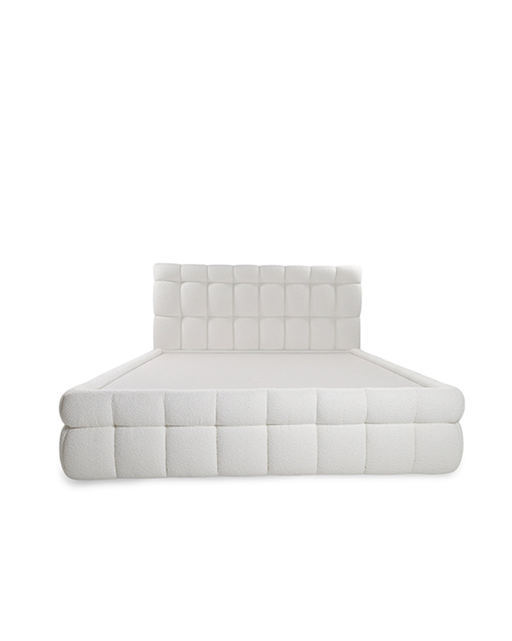 White quilted chair on a white background
