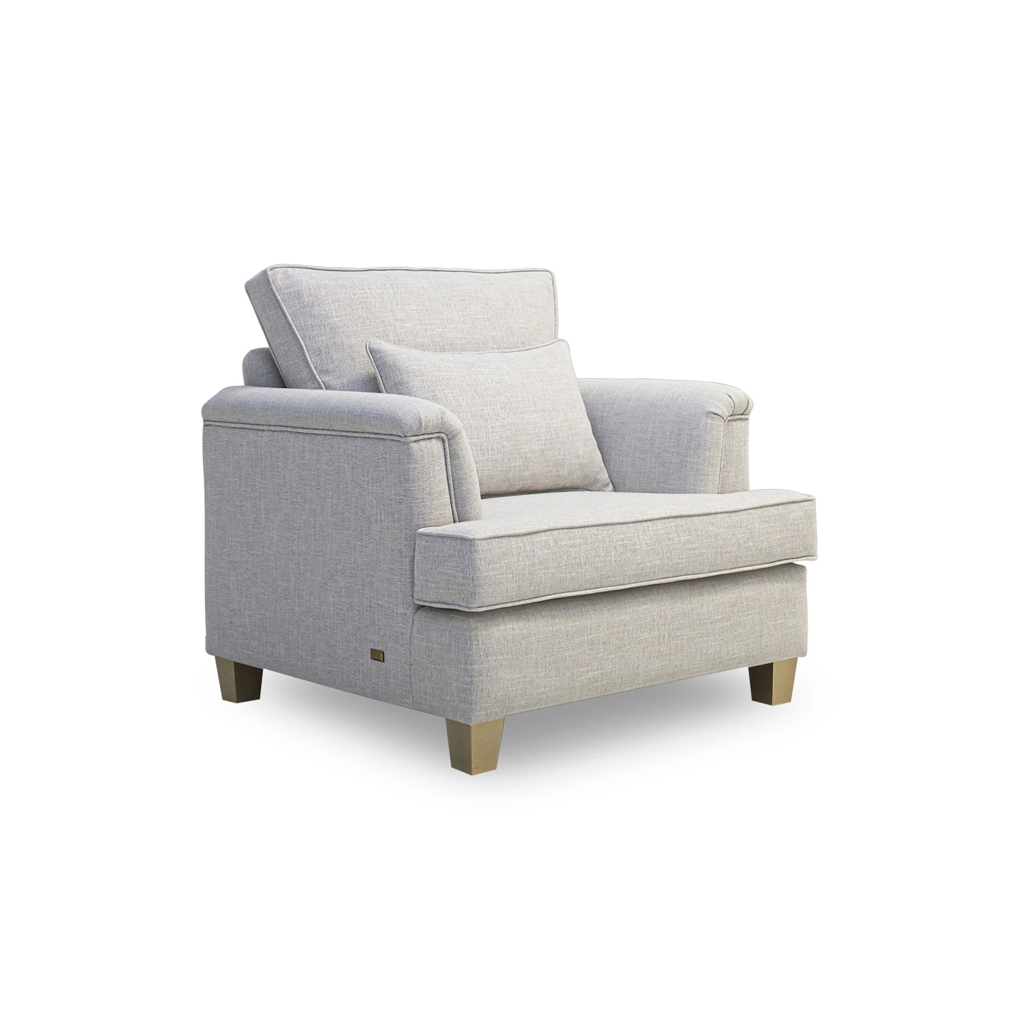 Gray armchair on a white background