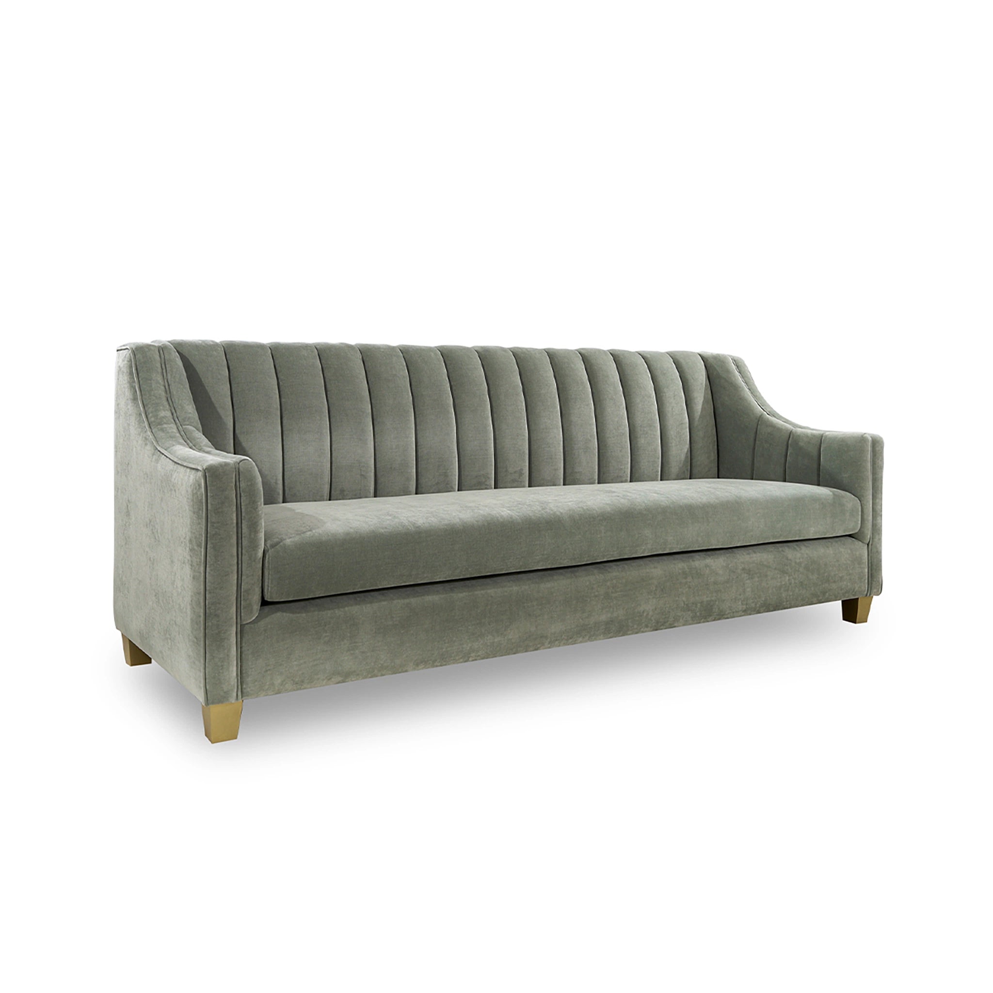 Gray sofa on a white background