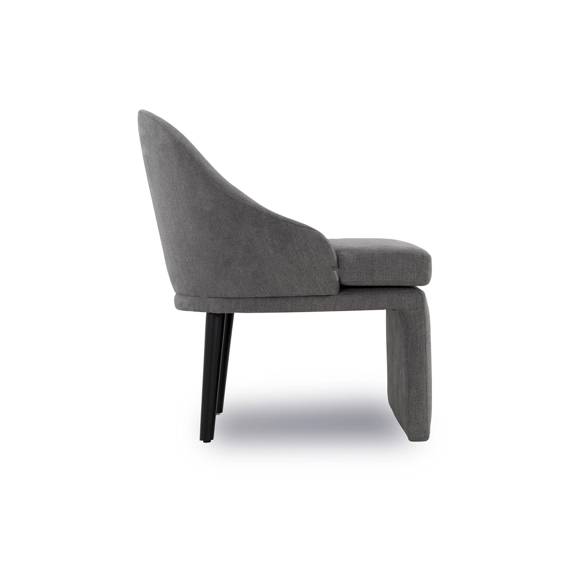 Gray armchair on a white background