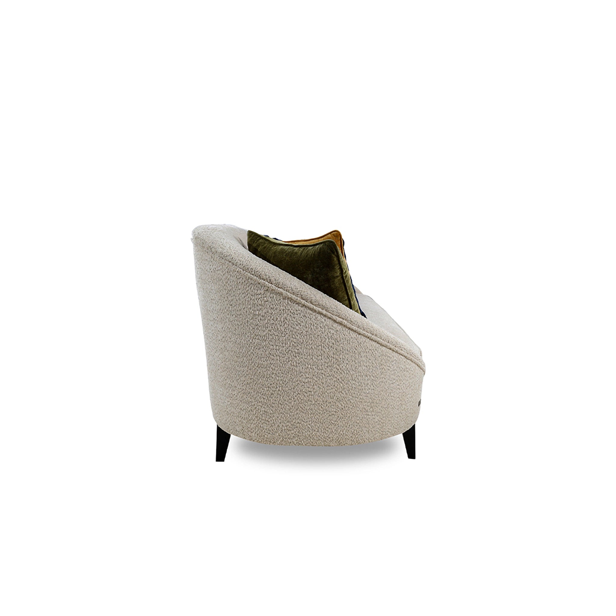 Beige armchair on a white background