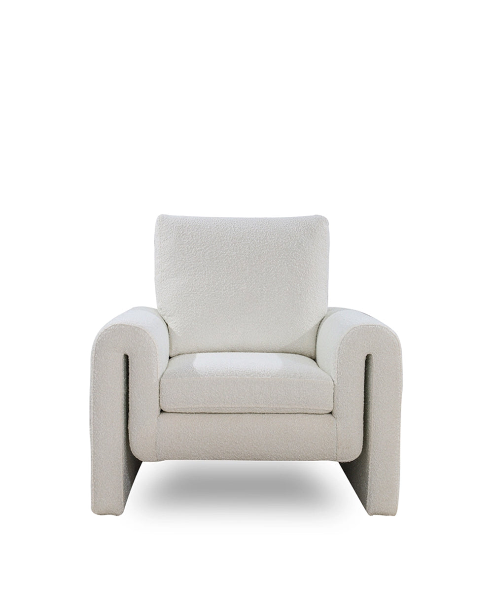 Beige armchair on a white background