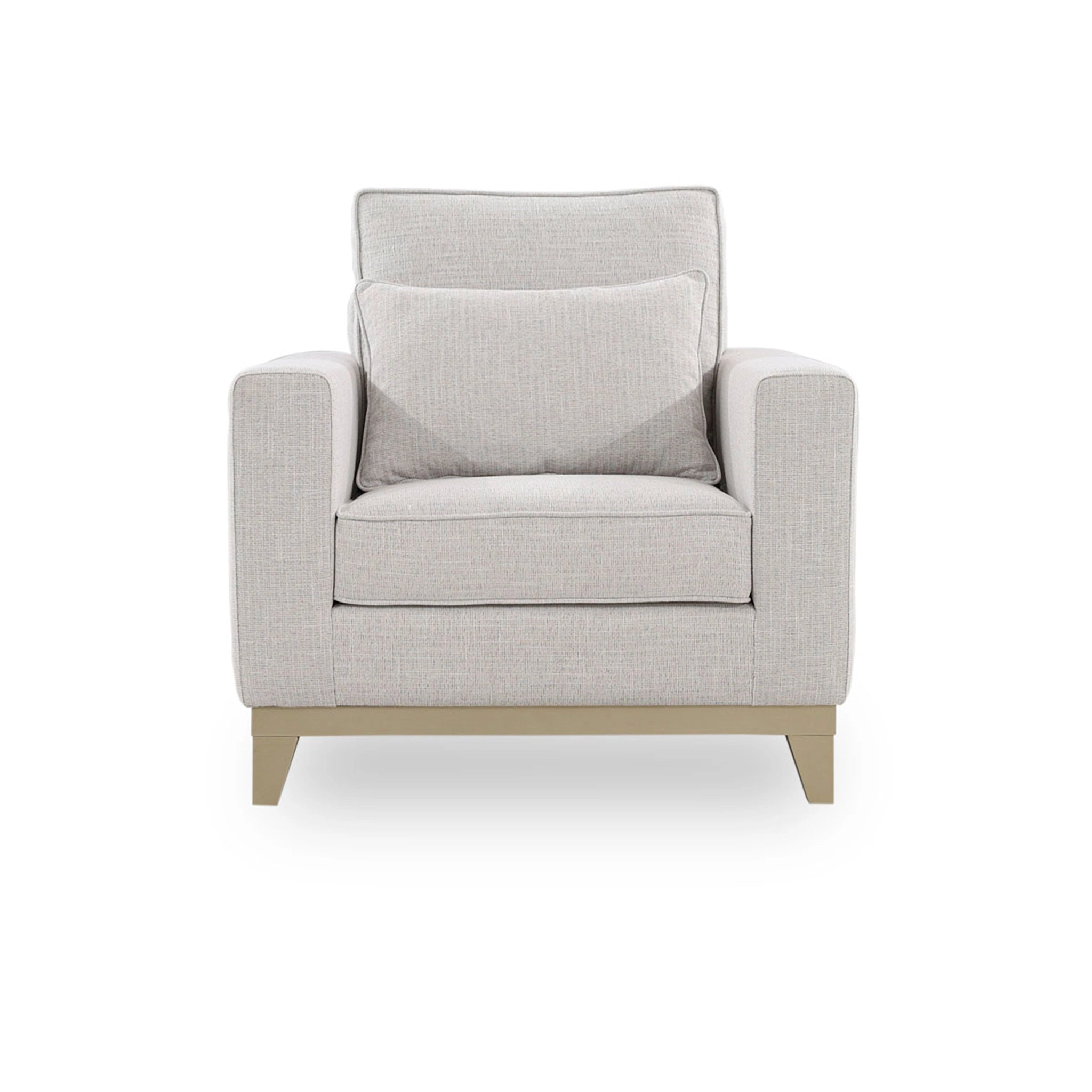 Gray armchair on a white background