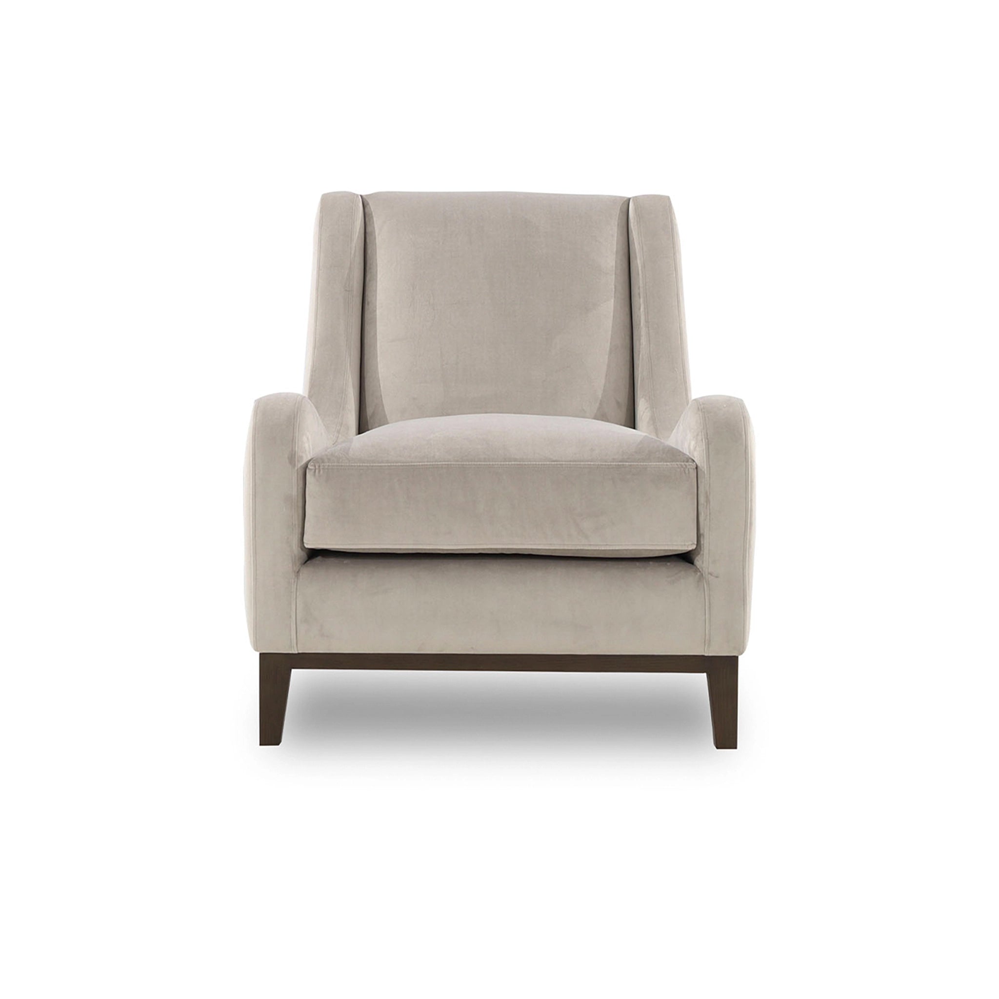 Beige armchair on a white background