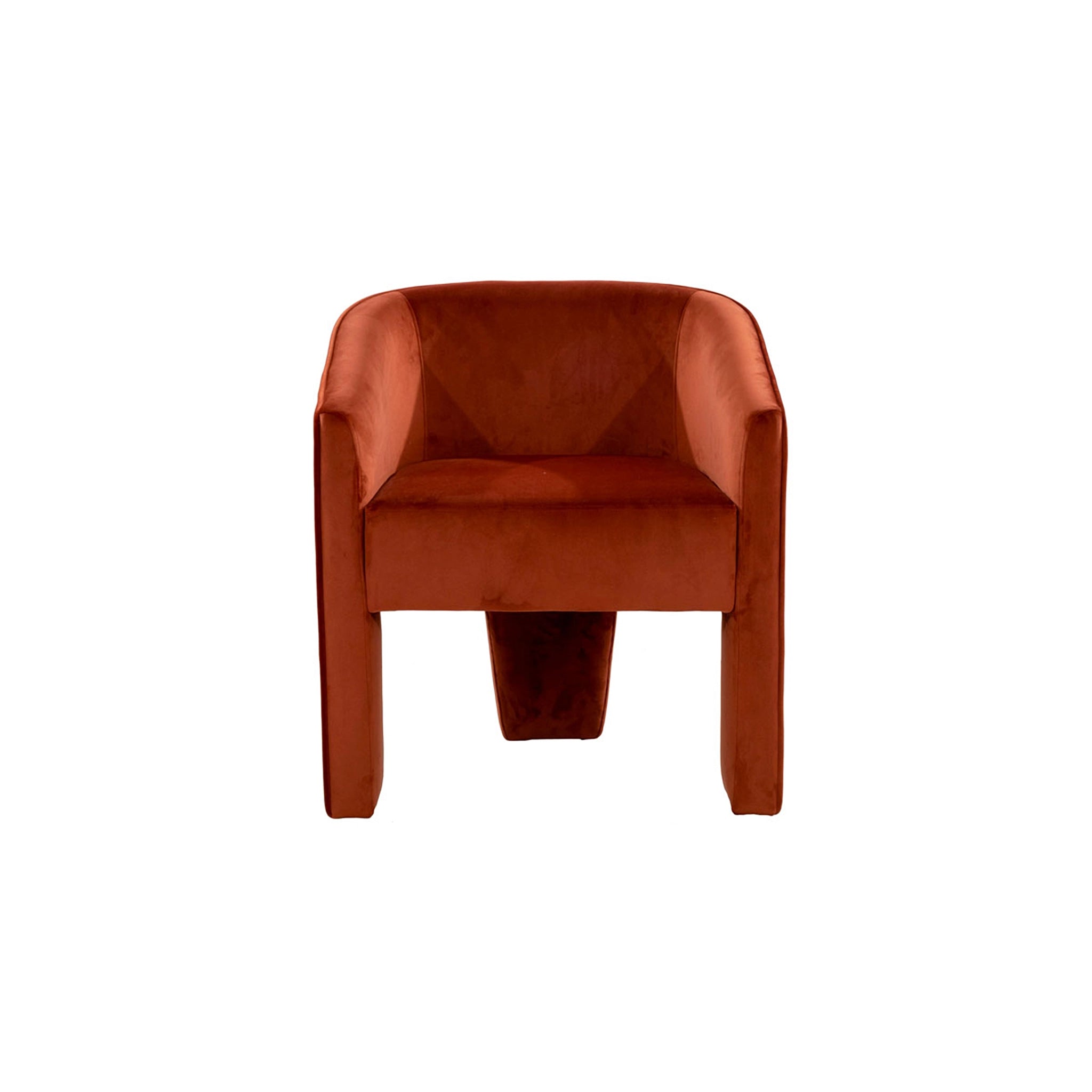 Red armchair on a white background