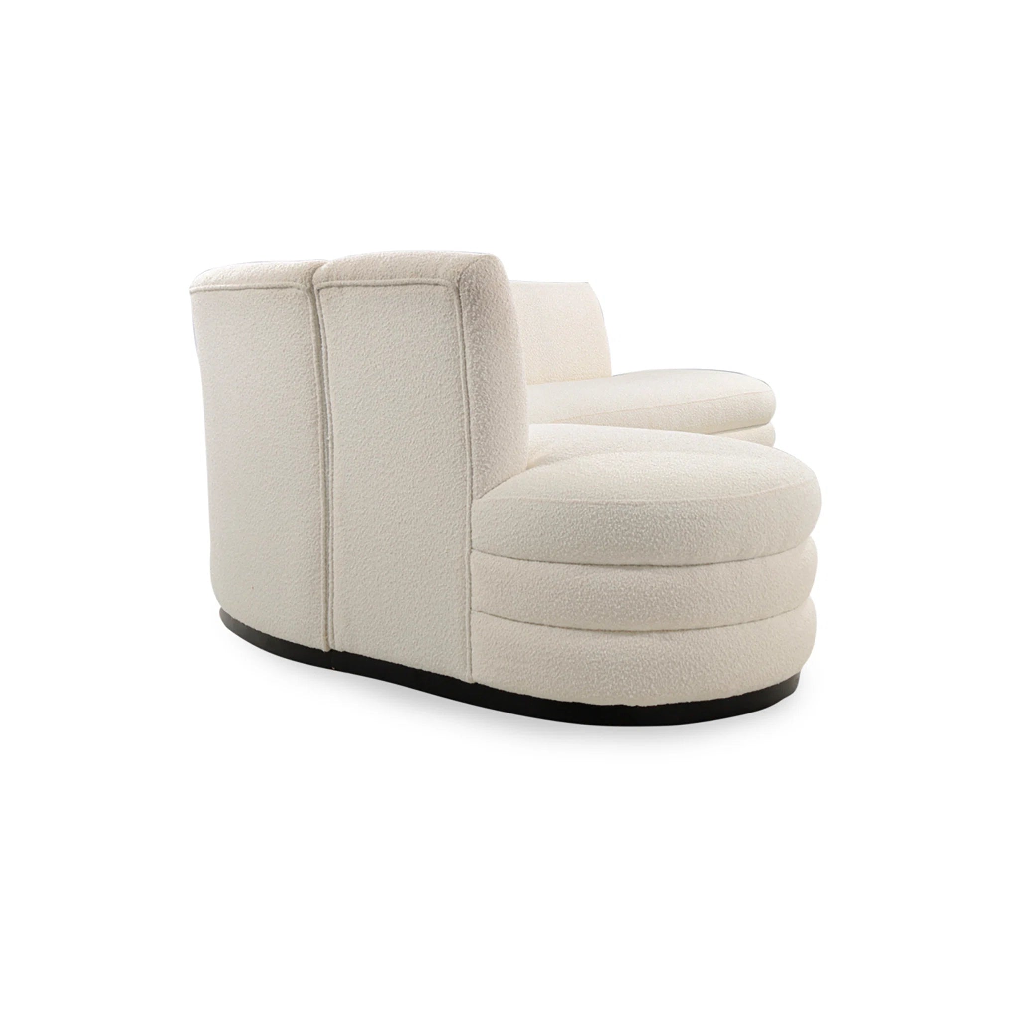 Modern beige armchair on a white background