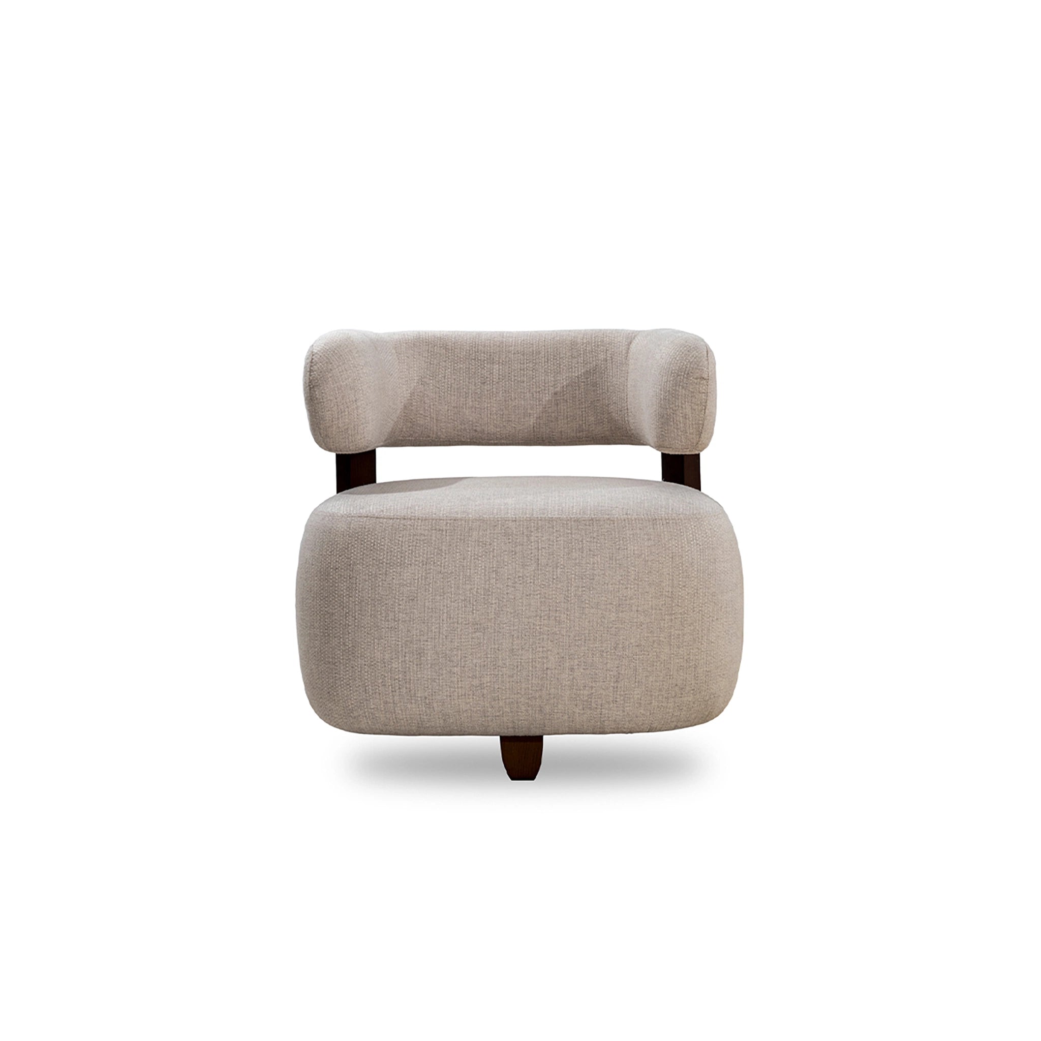 Beige armchair on a white background