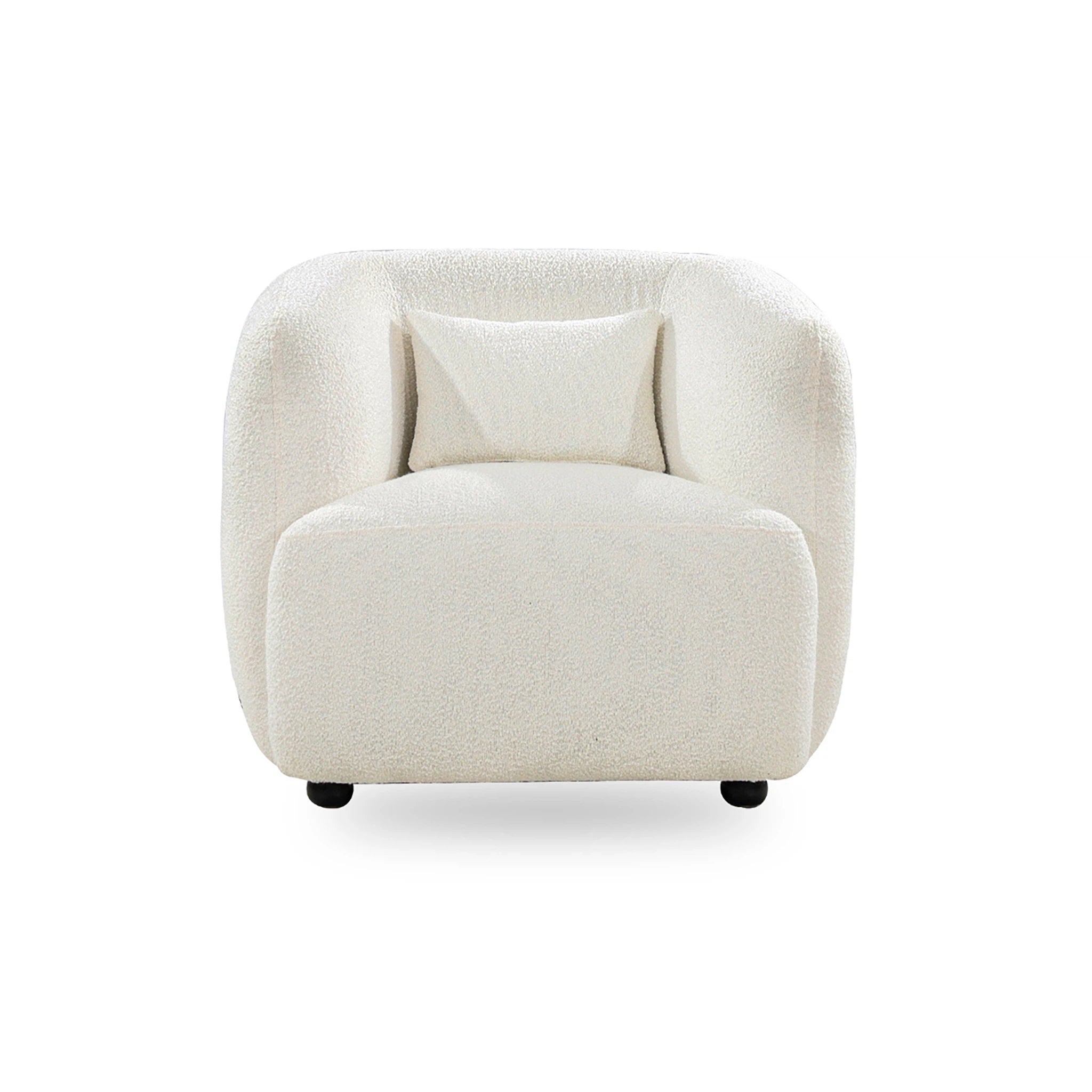 White armchair on a white background