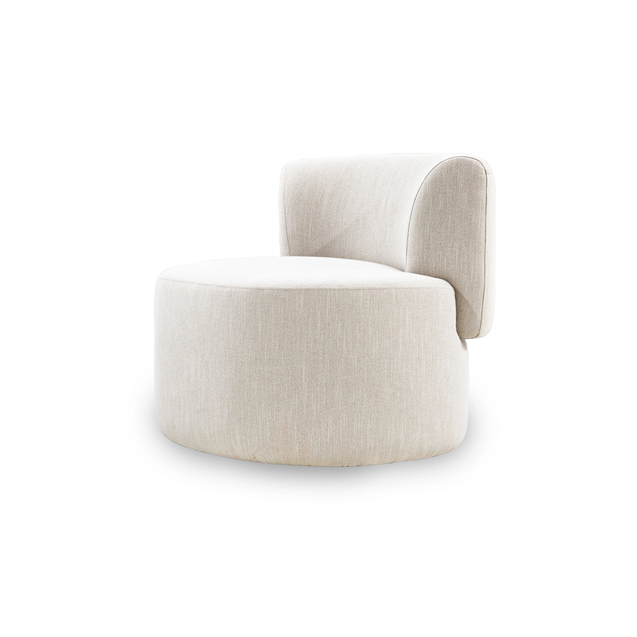 Beige armchair on a white background