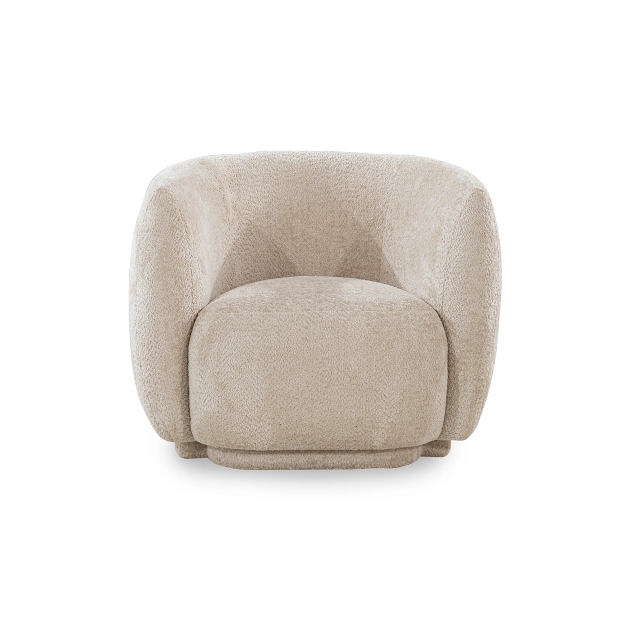 Beige armchair on a white background