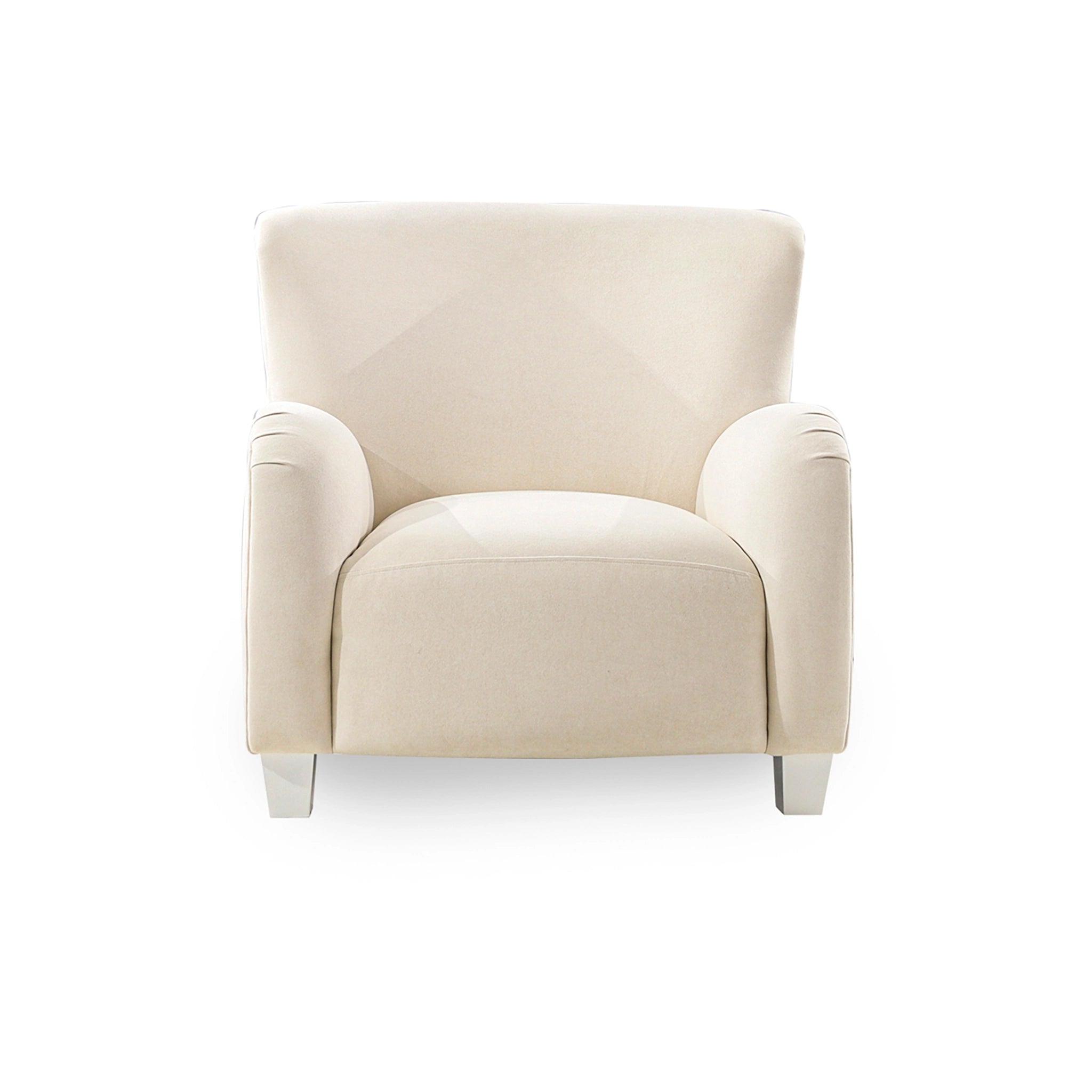 Beige armchair on a white background