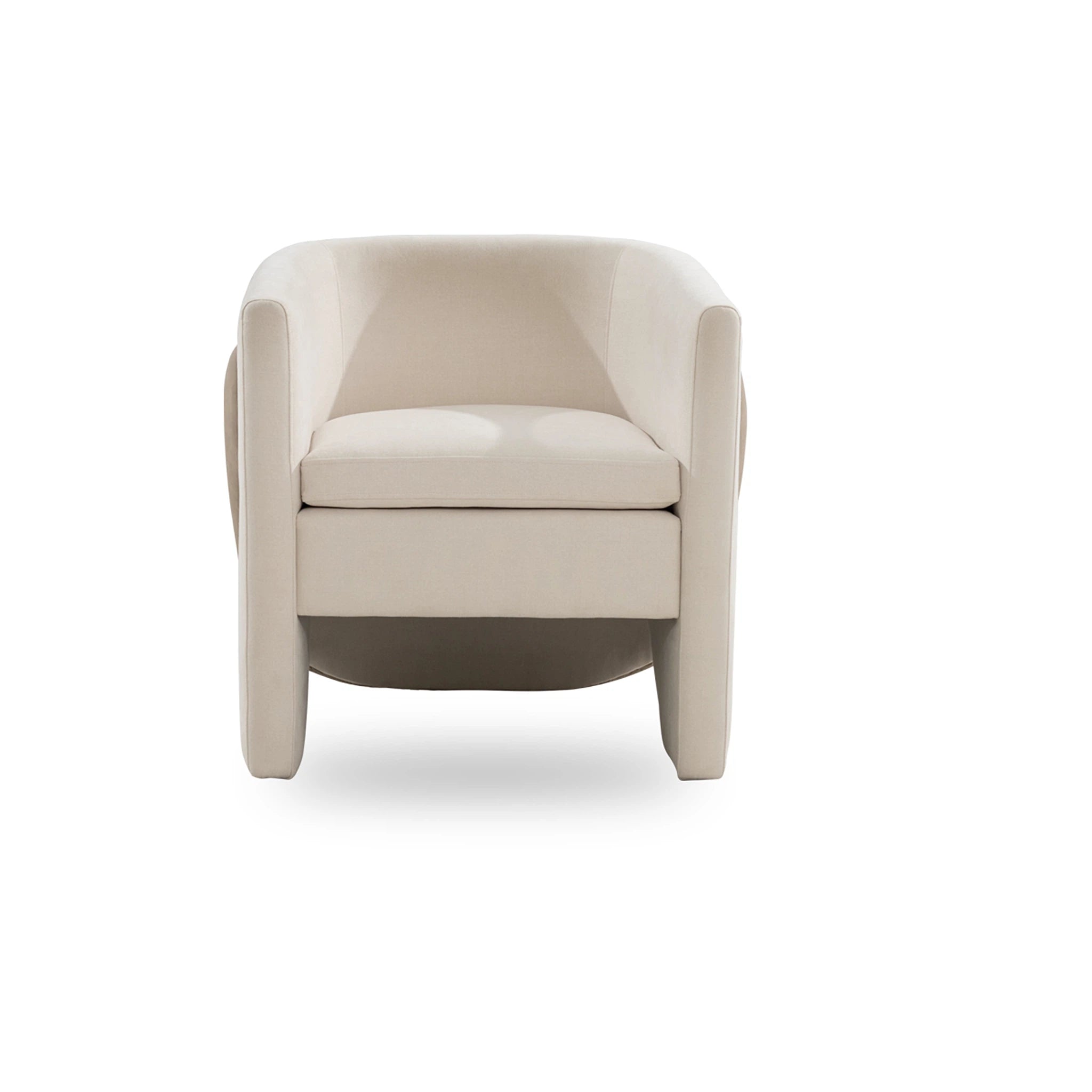 Beige armchair on a white background