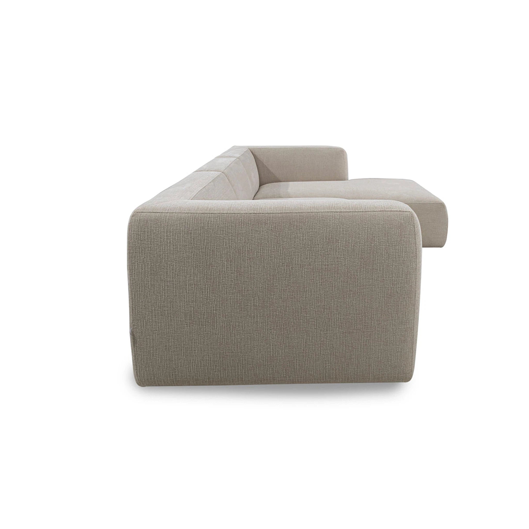Beige sofa on a white background