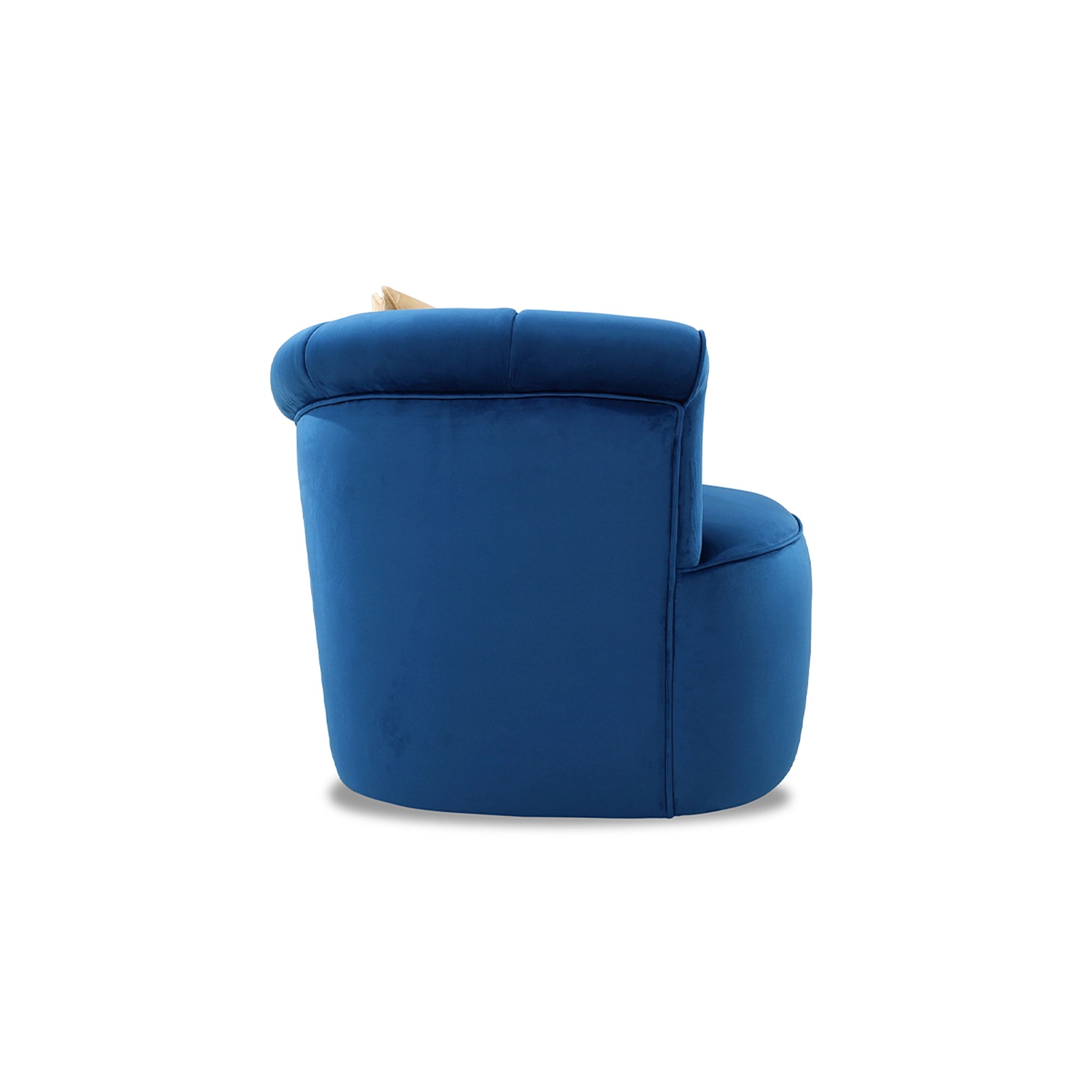 Blue armchair on a white background