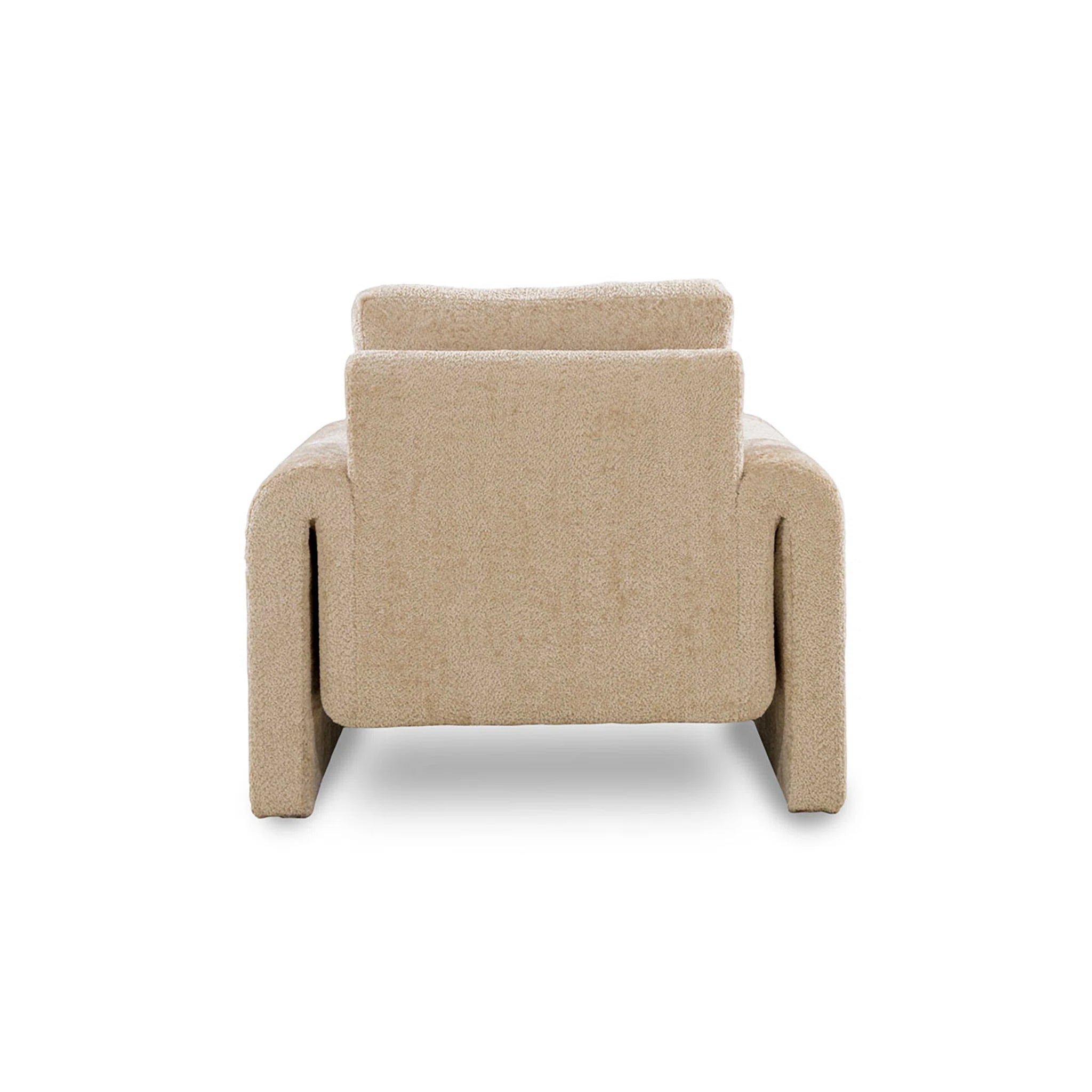 Beige armchair on a white background