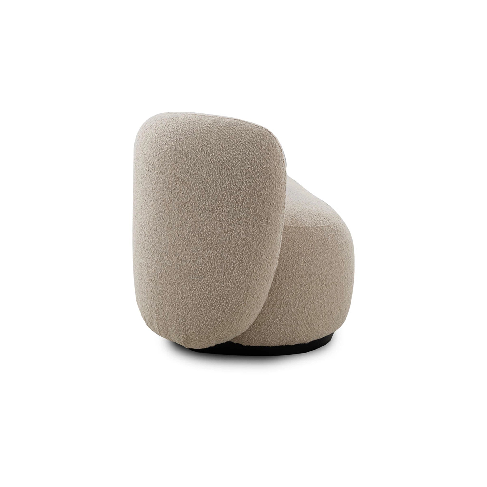 Modern beige chair on a white background