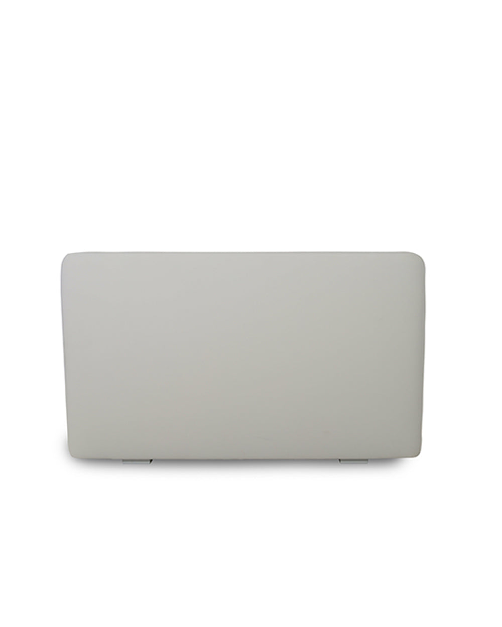 Rectangular light gray object on a white background