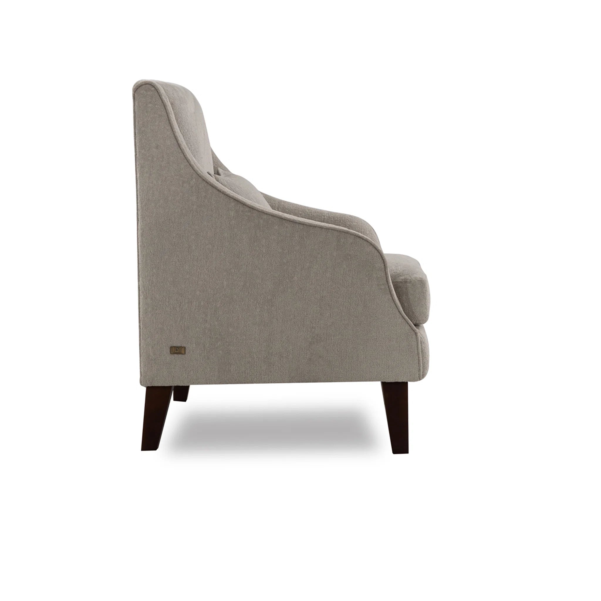 Gray armchair on a white background