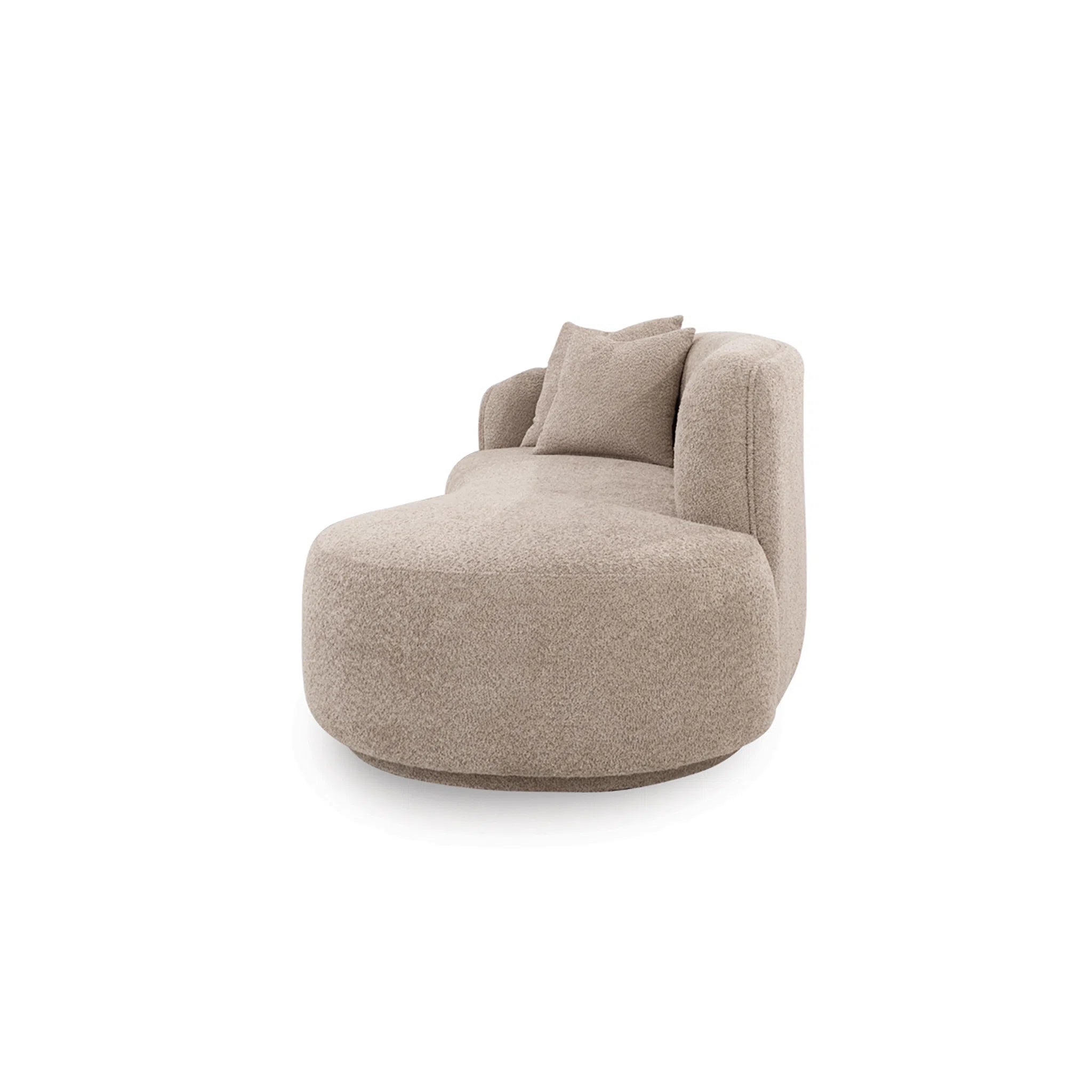 Beige armchair on a white background