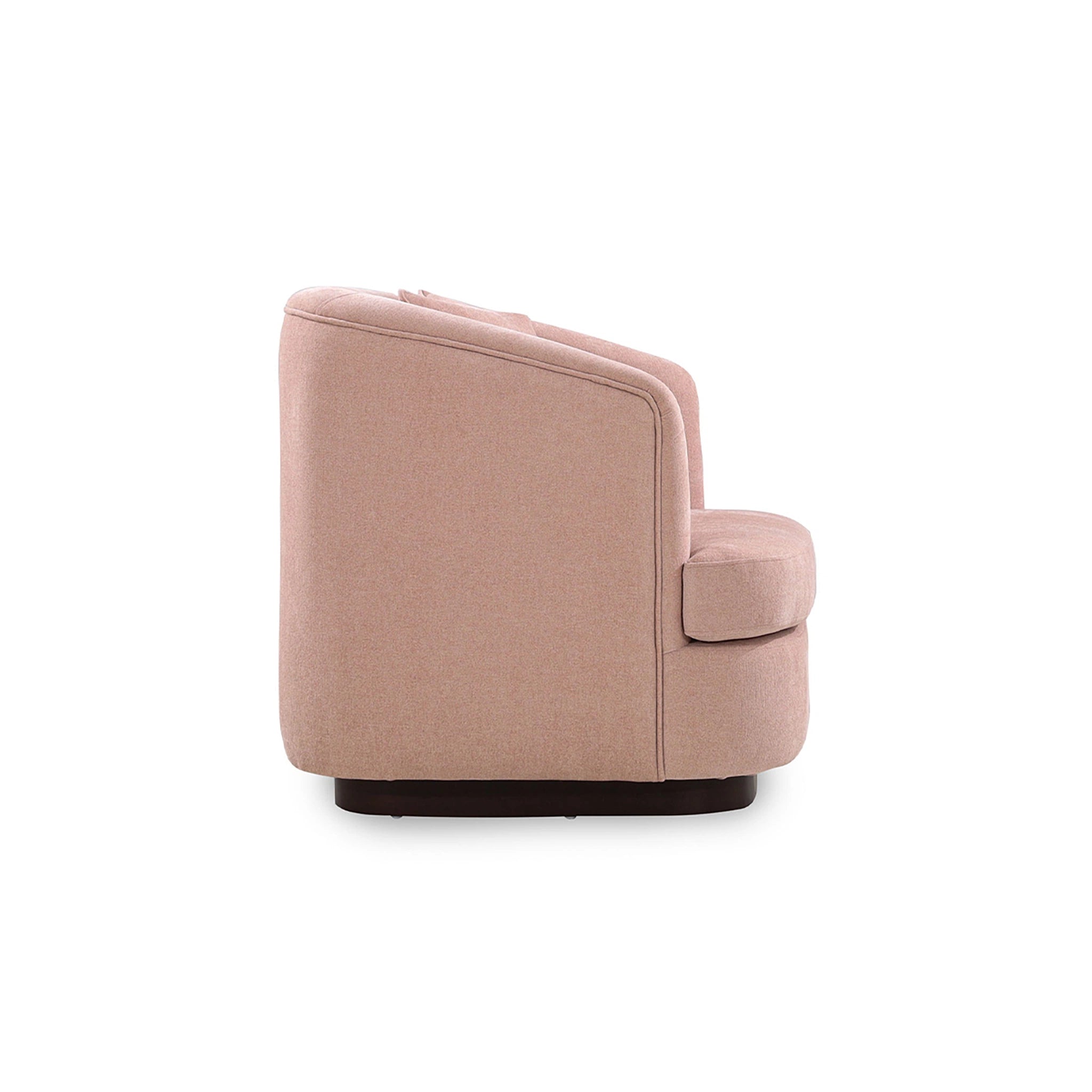 Pink armchair on a white background