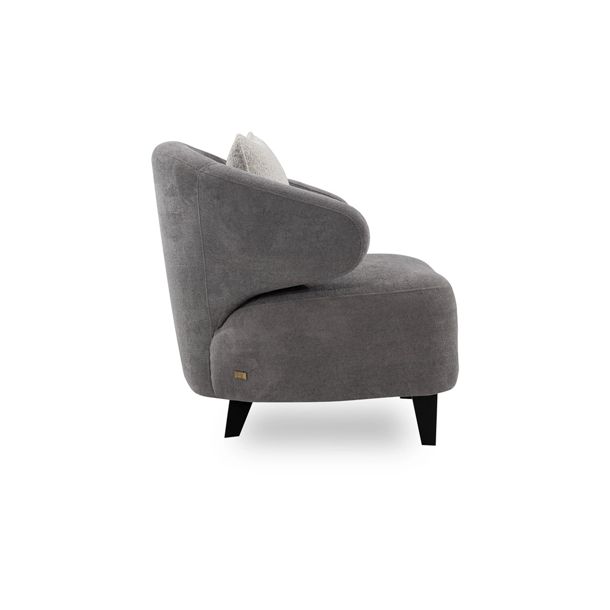 Gray armchair on a white background