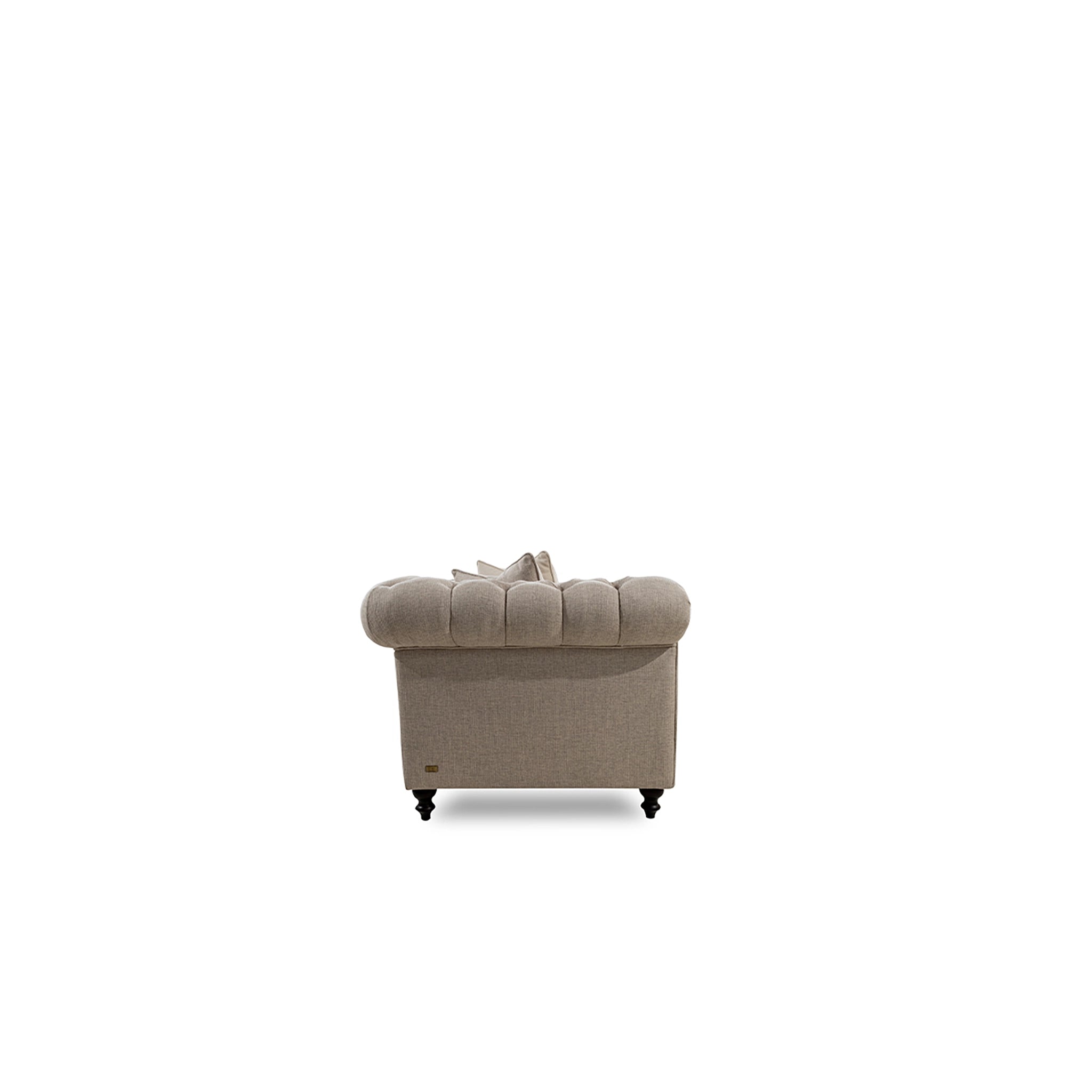 Beige sofa on a white background