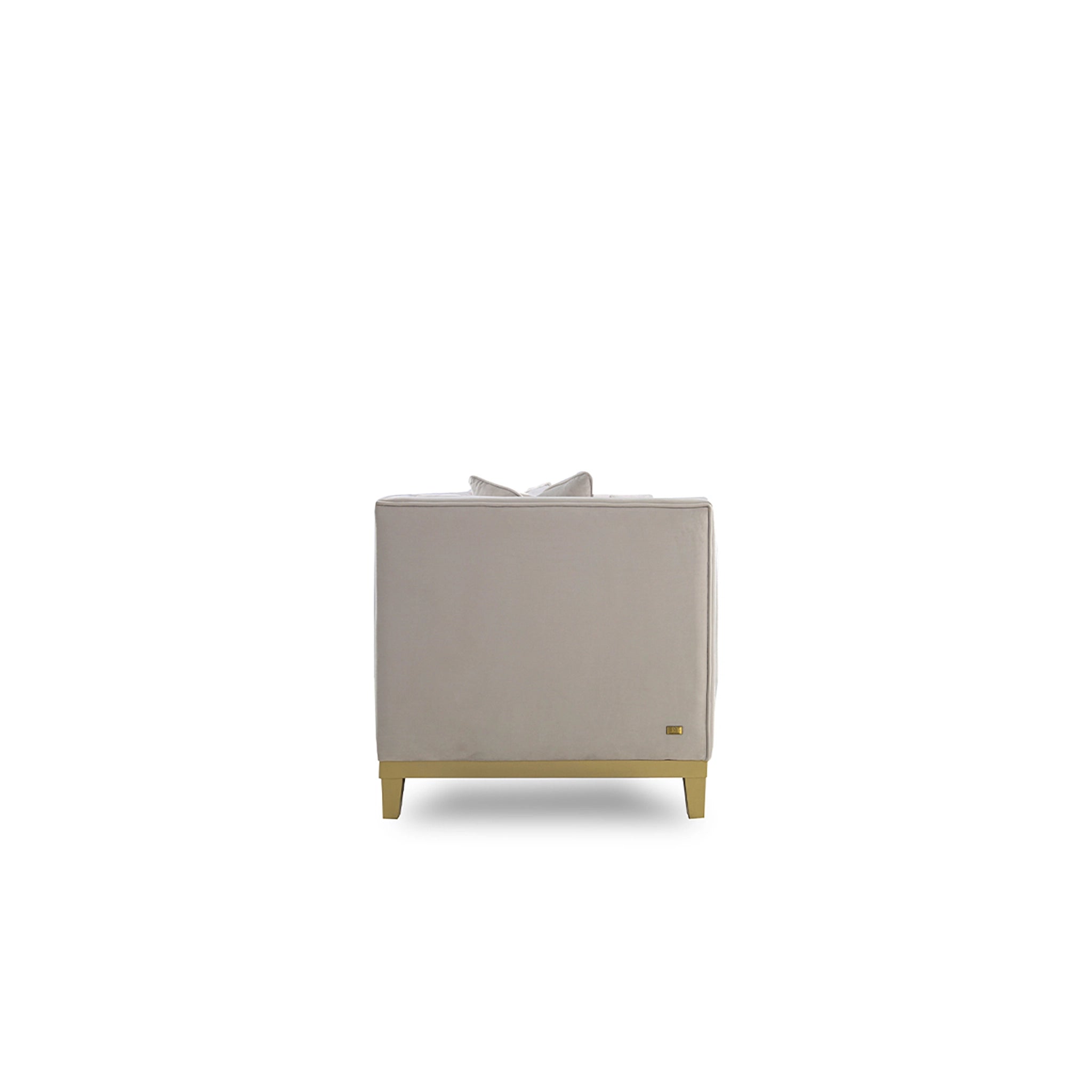 Beige armchair on a white background