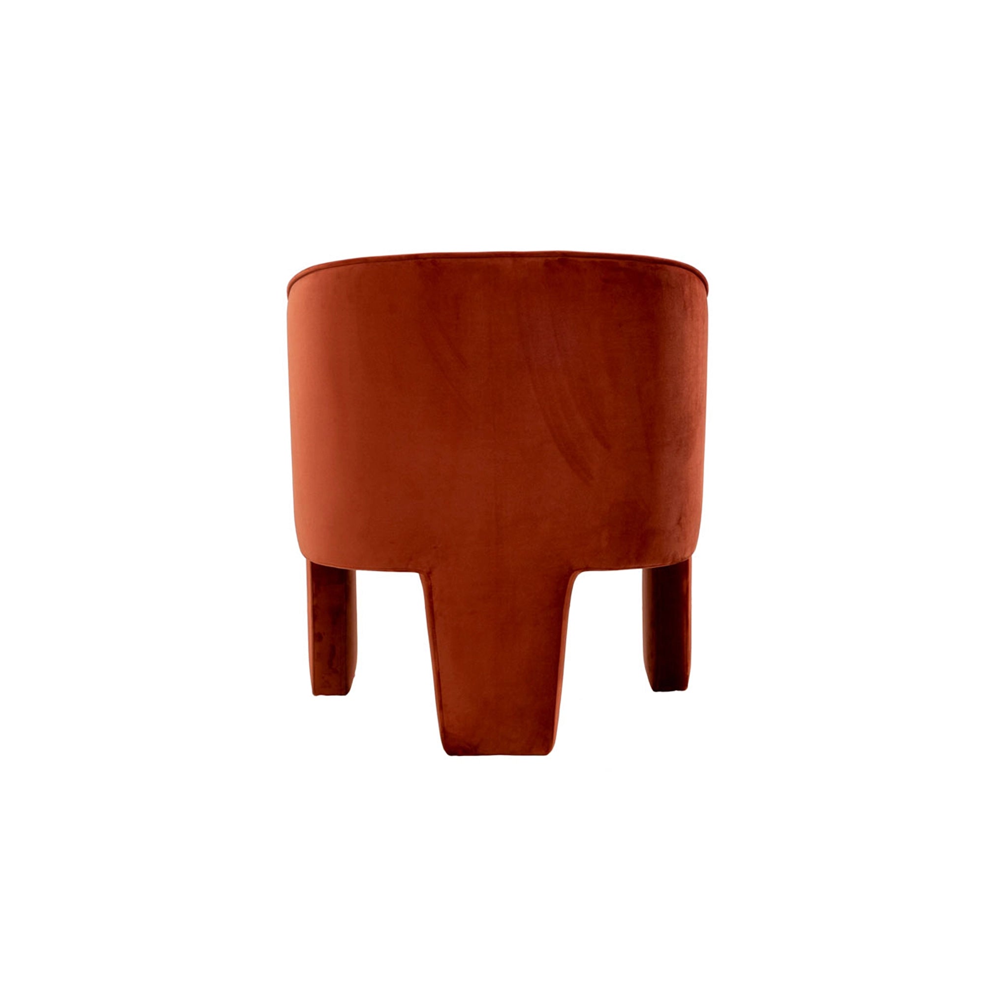 Brown planter with a unique design on a white background