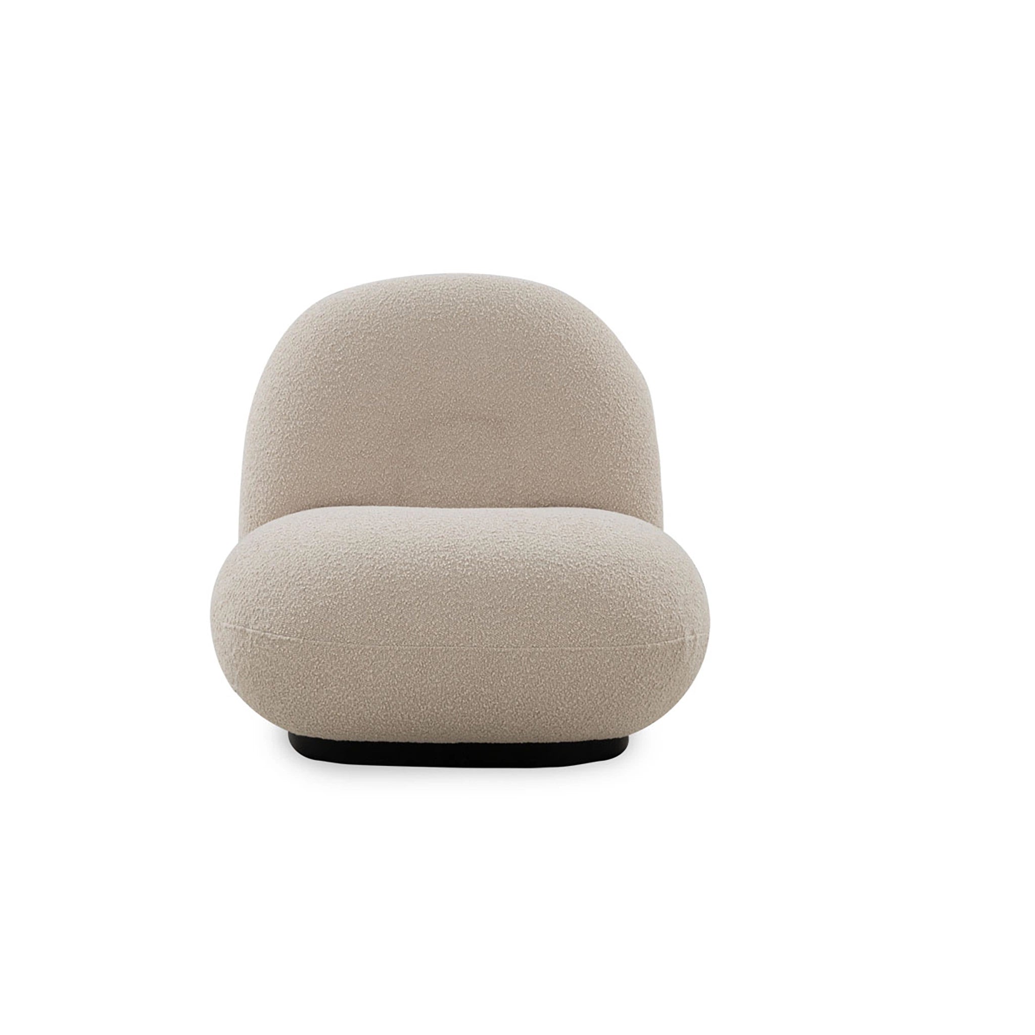Beige armchair on a white background