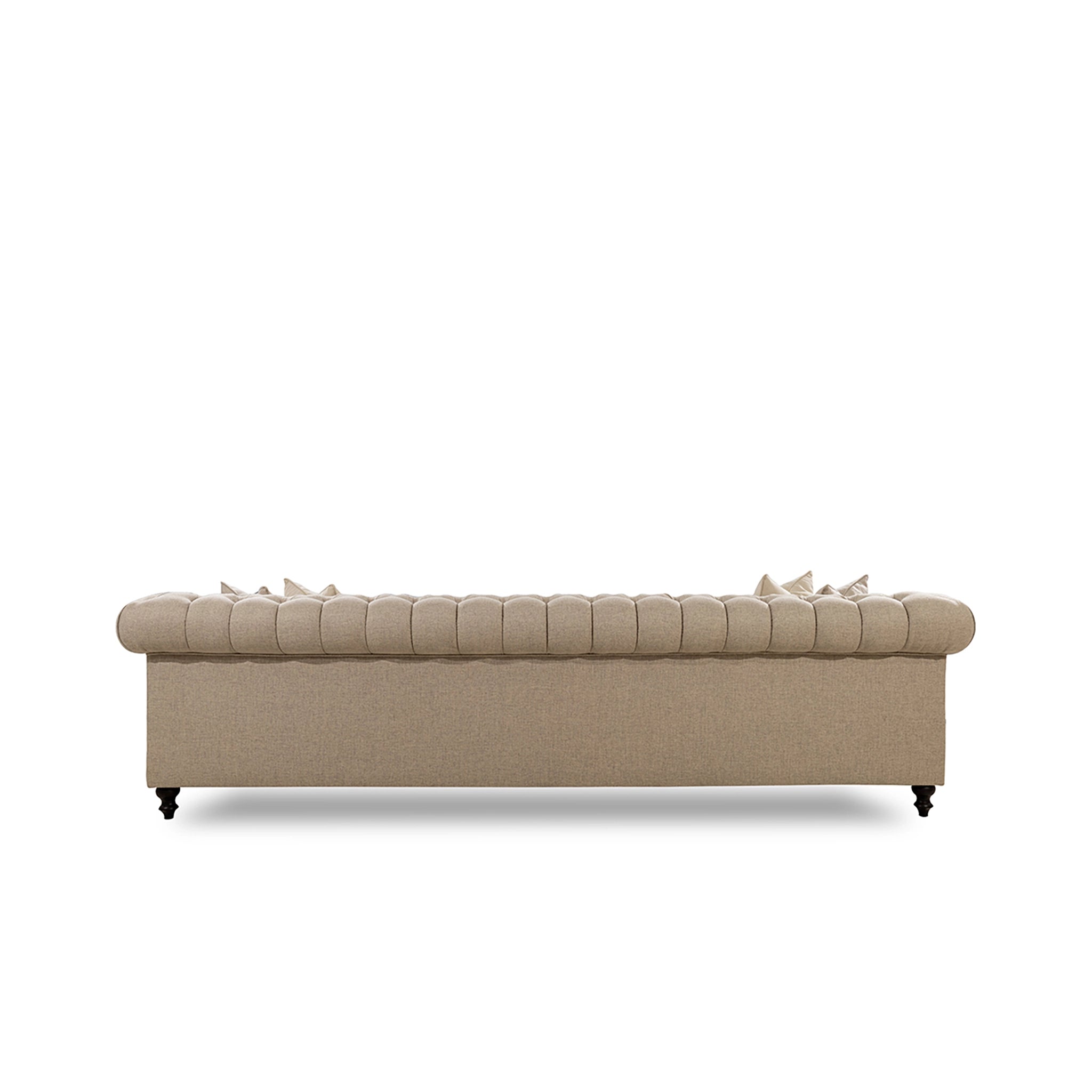 Beige sofa on a white background