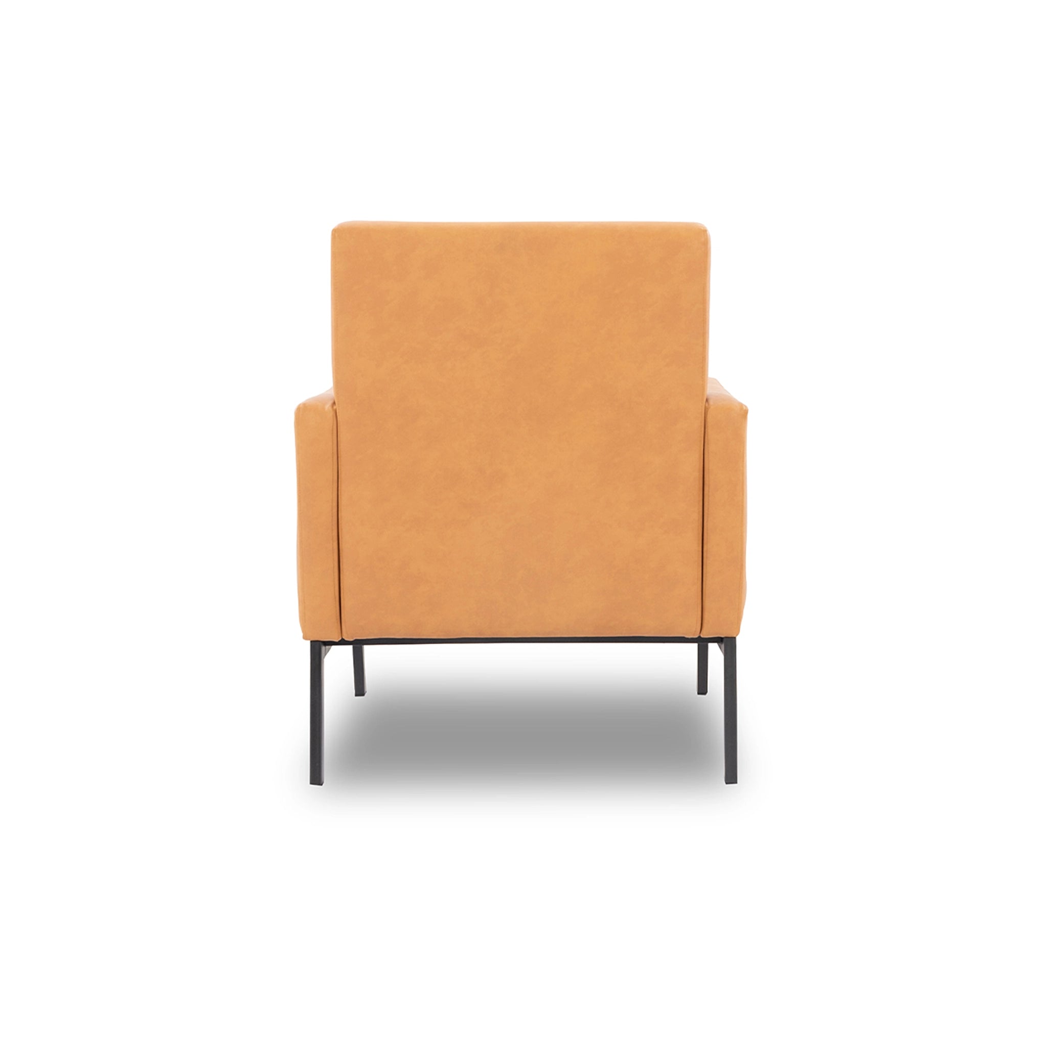 Orange armchair on a white background