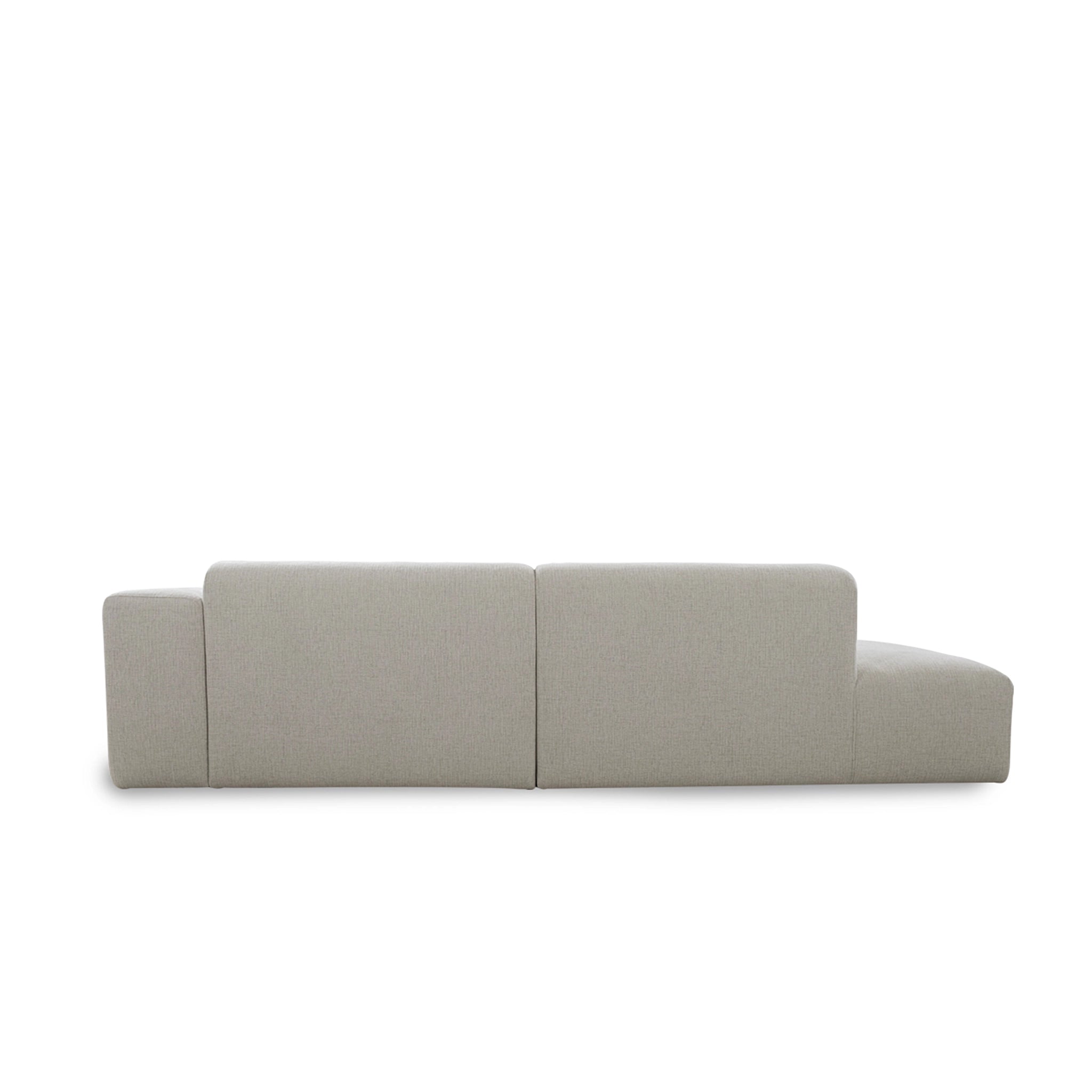 Gray sectional sofa on a white background