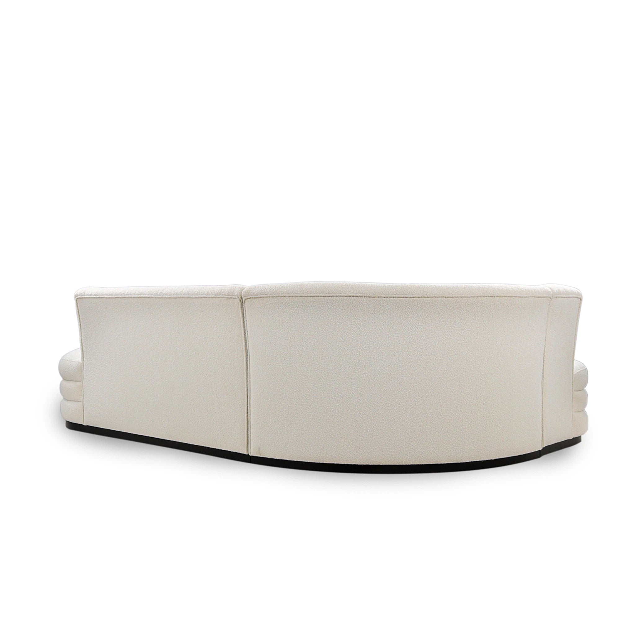 White curved sofa on a white background