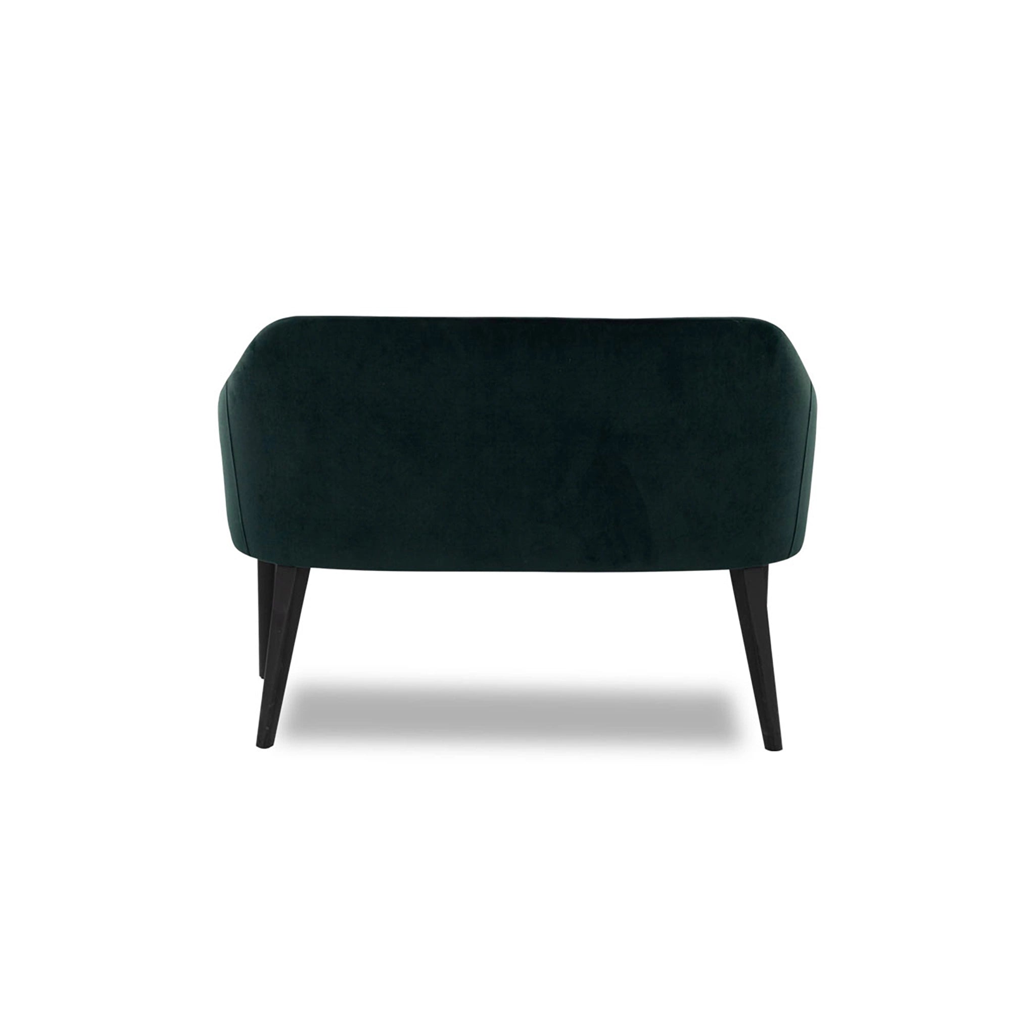 Dark green armchair on a white background