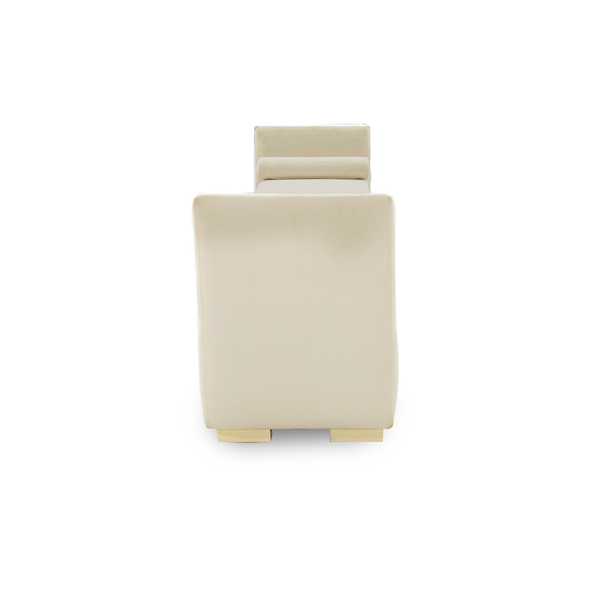 Beige armchair on a white background