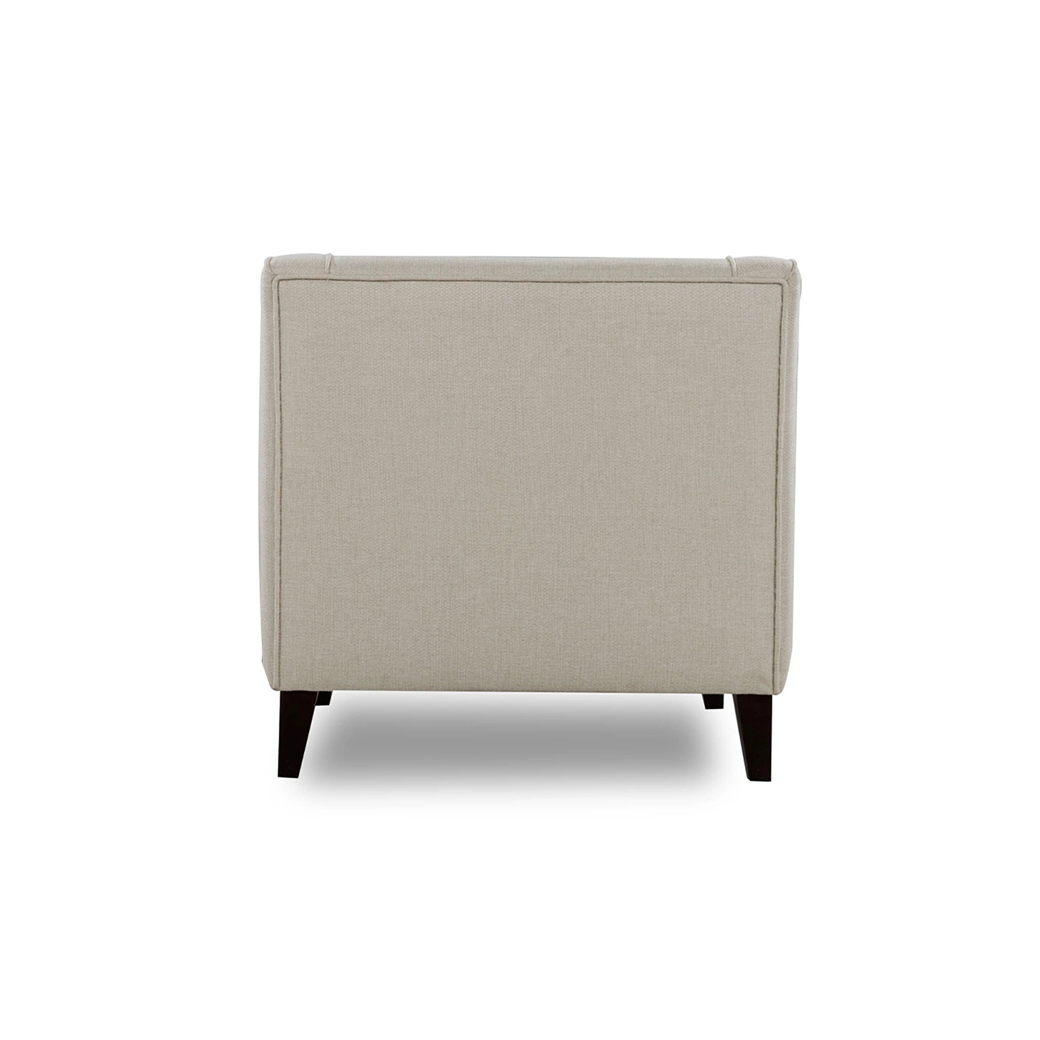 Beige armchair on a white background