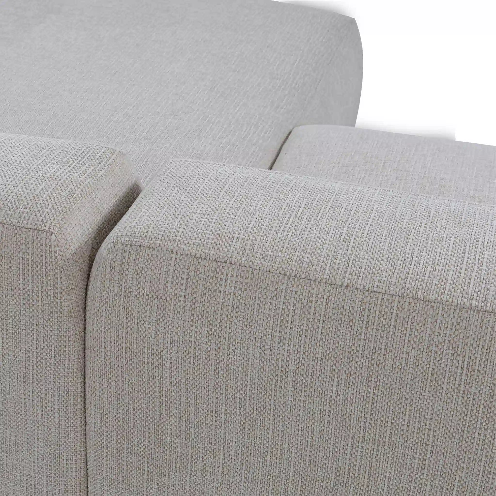Gray textured sofa corner on a white background