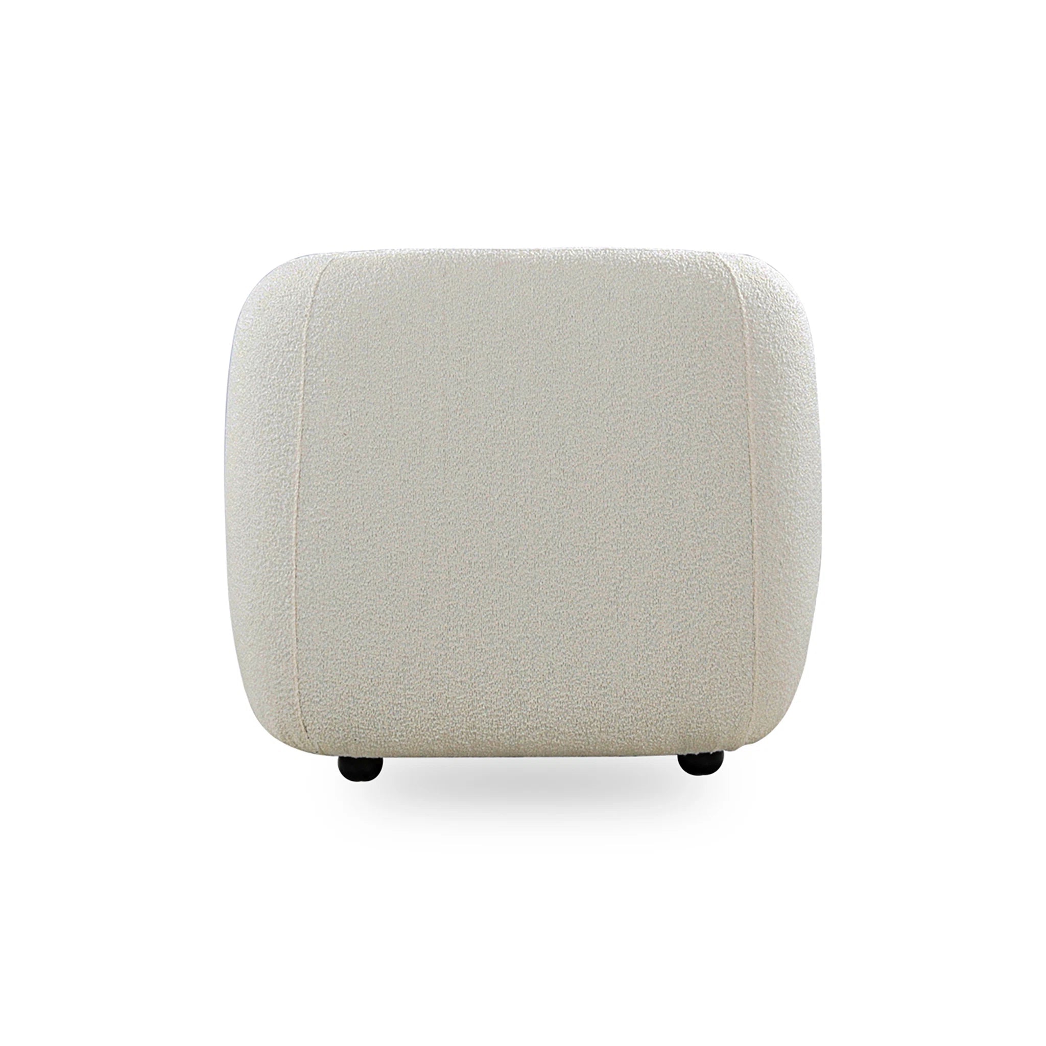 Beige ottoman on a white background
