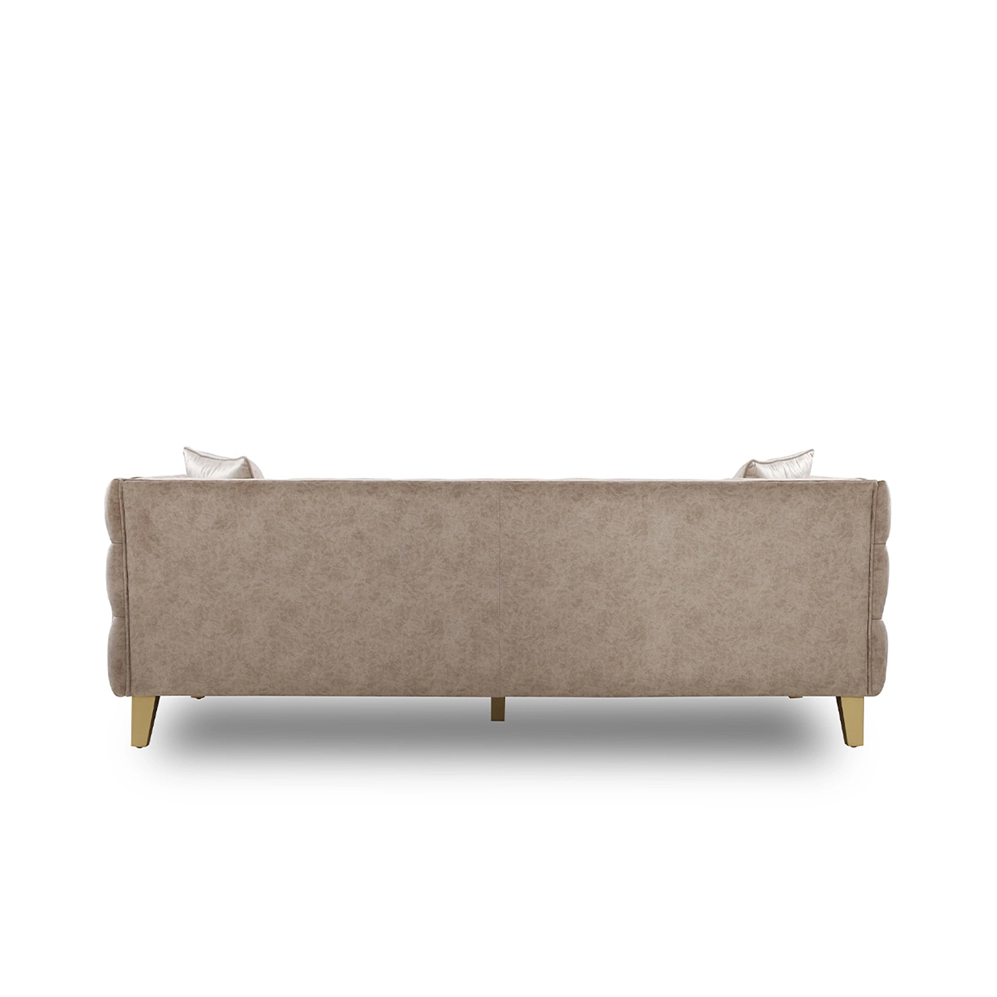 Beige sofa on a white background