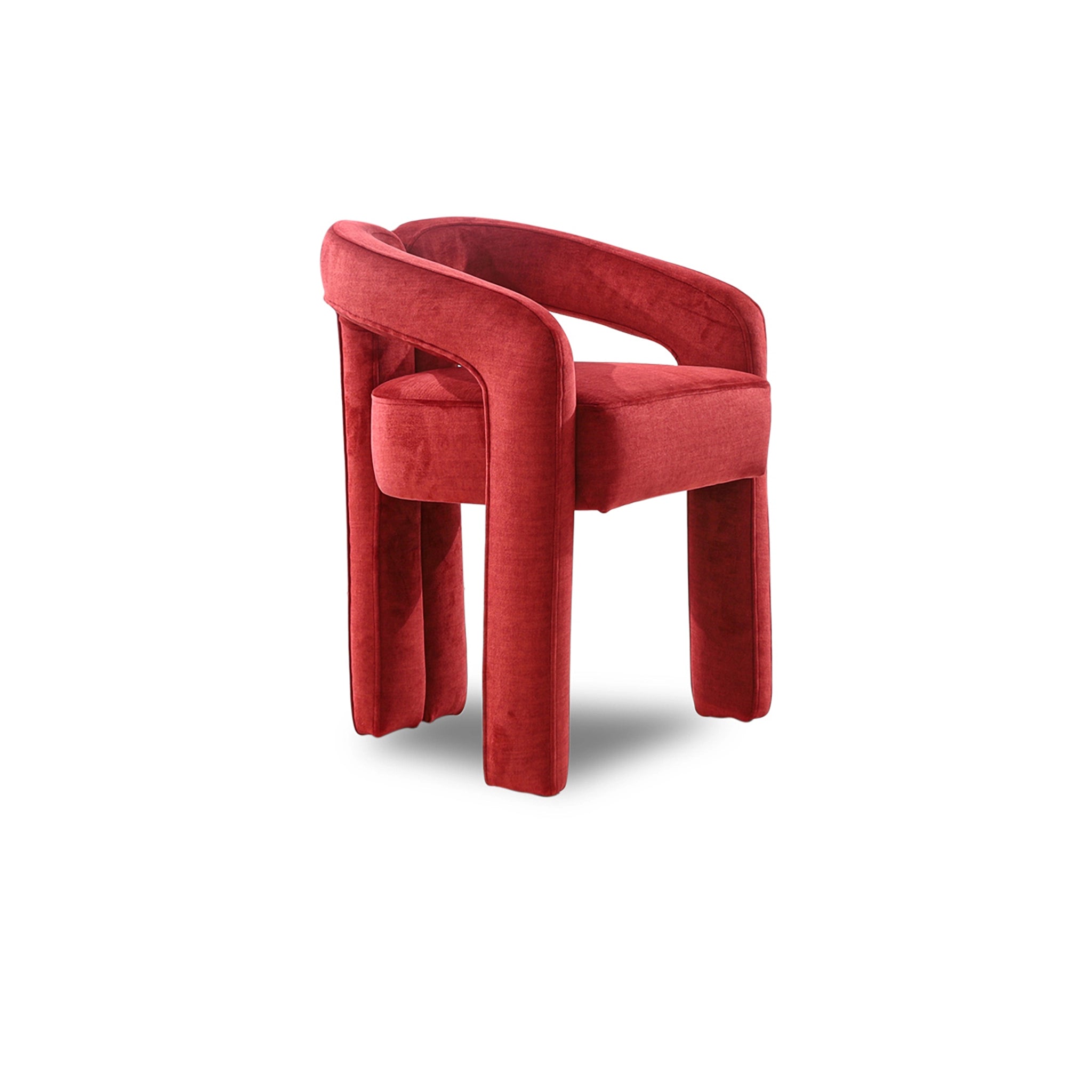 Red armchair on a white background