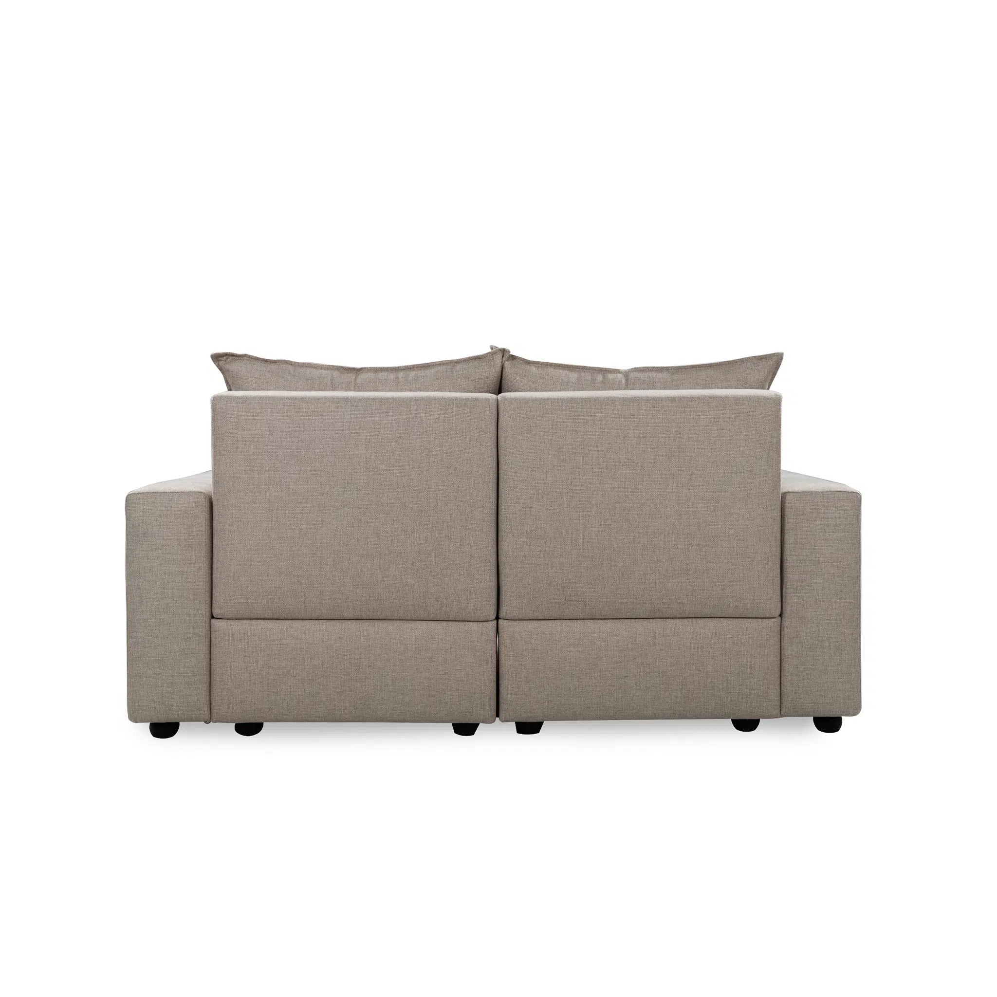 Gray sectional sofa on a white background