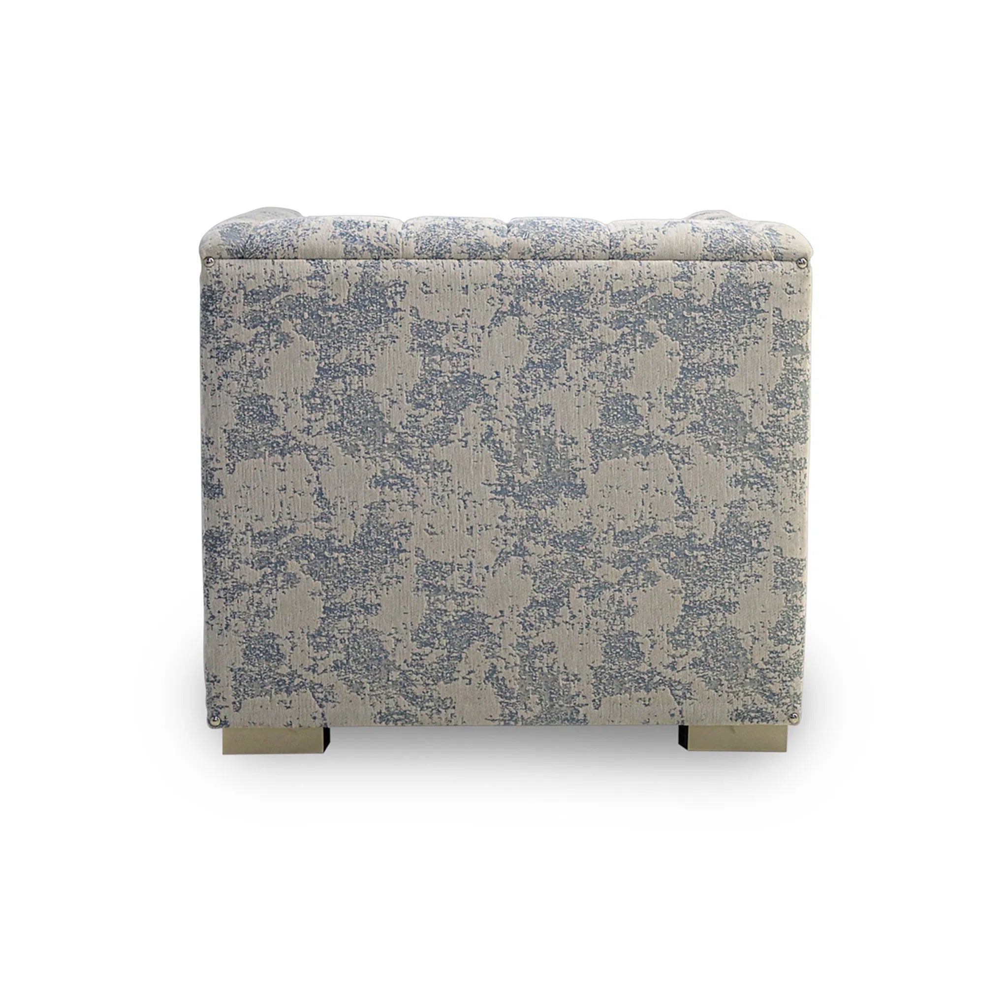 Patterned ottoman on a white background