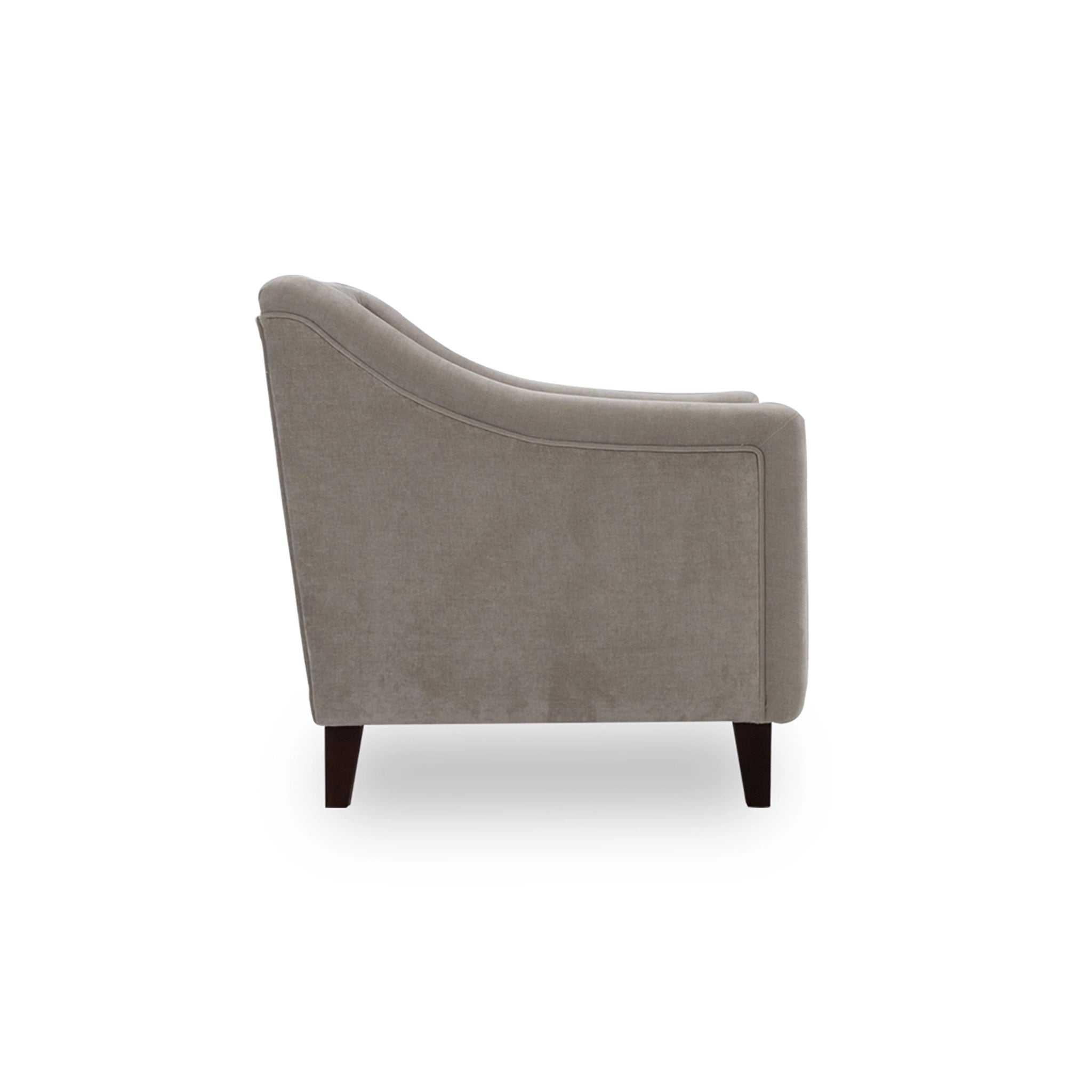 Gray armchair on a white background