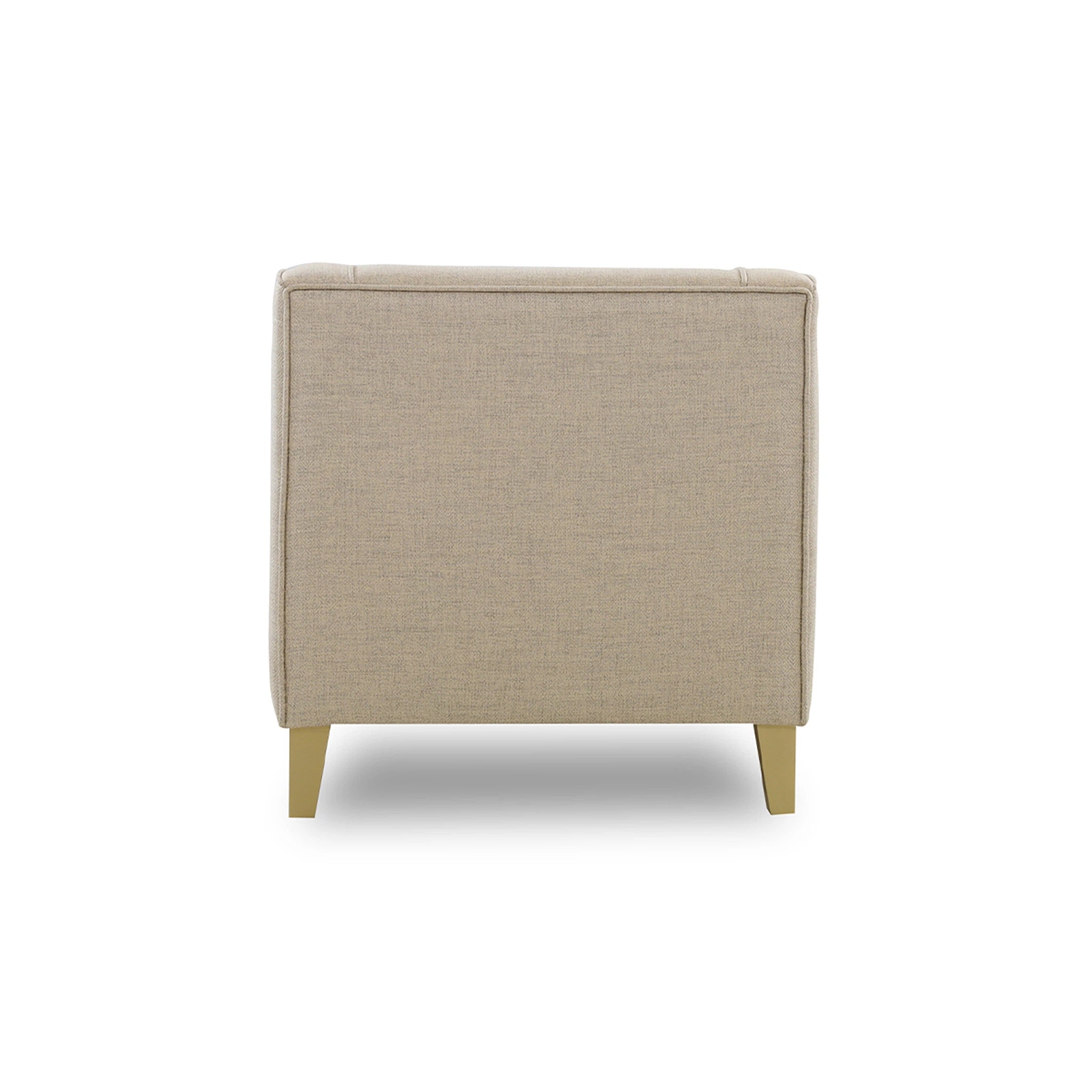Beige armchair on a white background