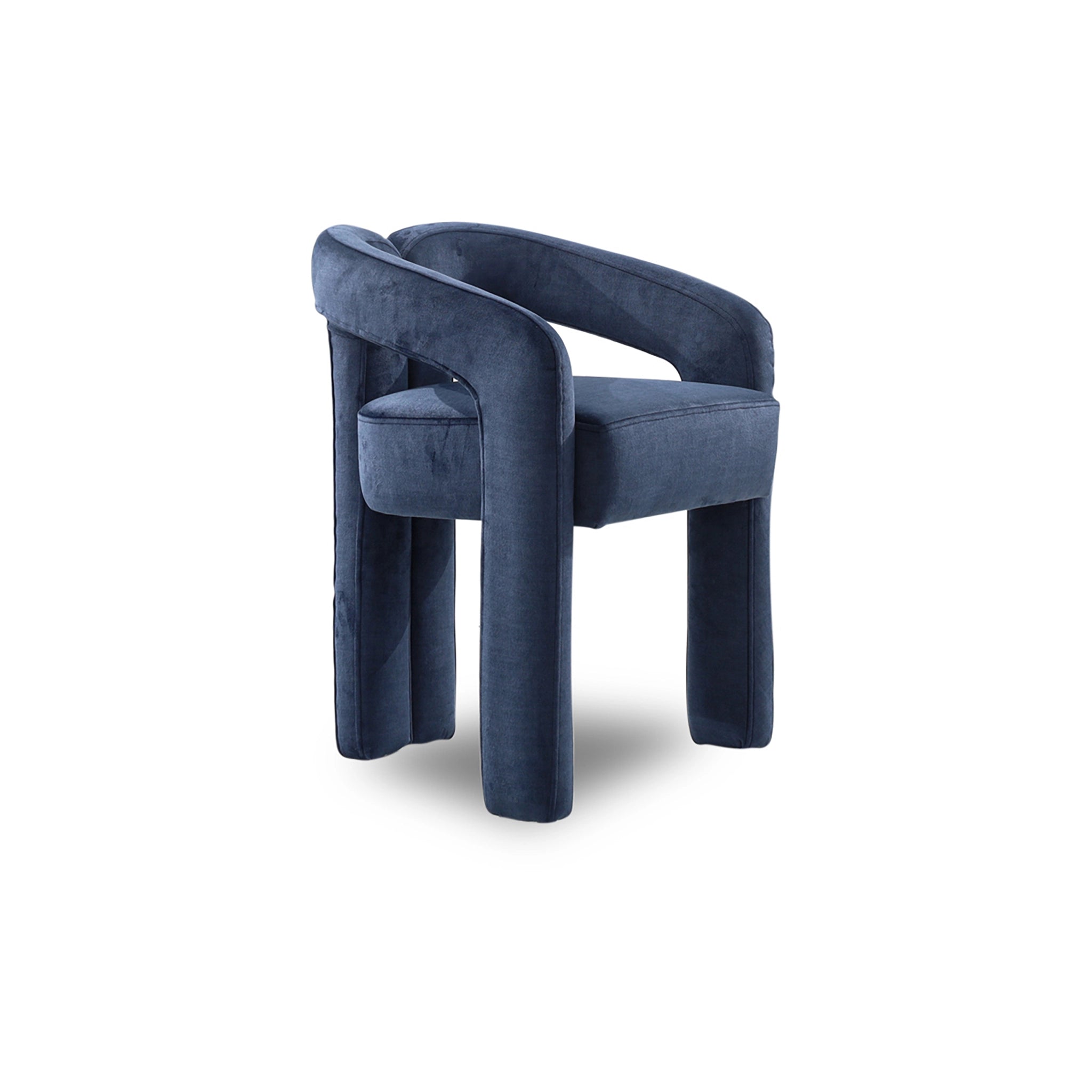Blue chair on a white background